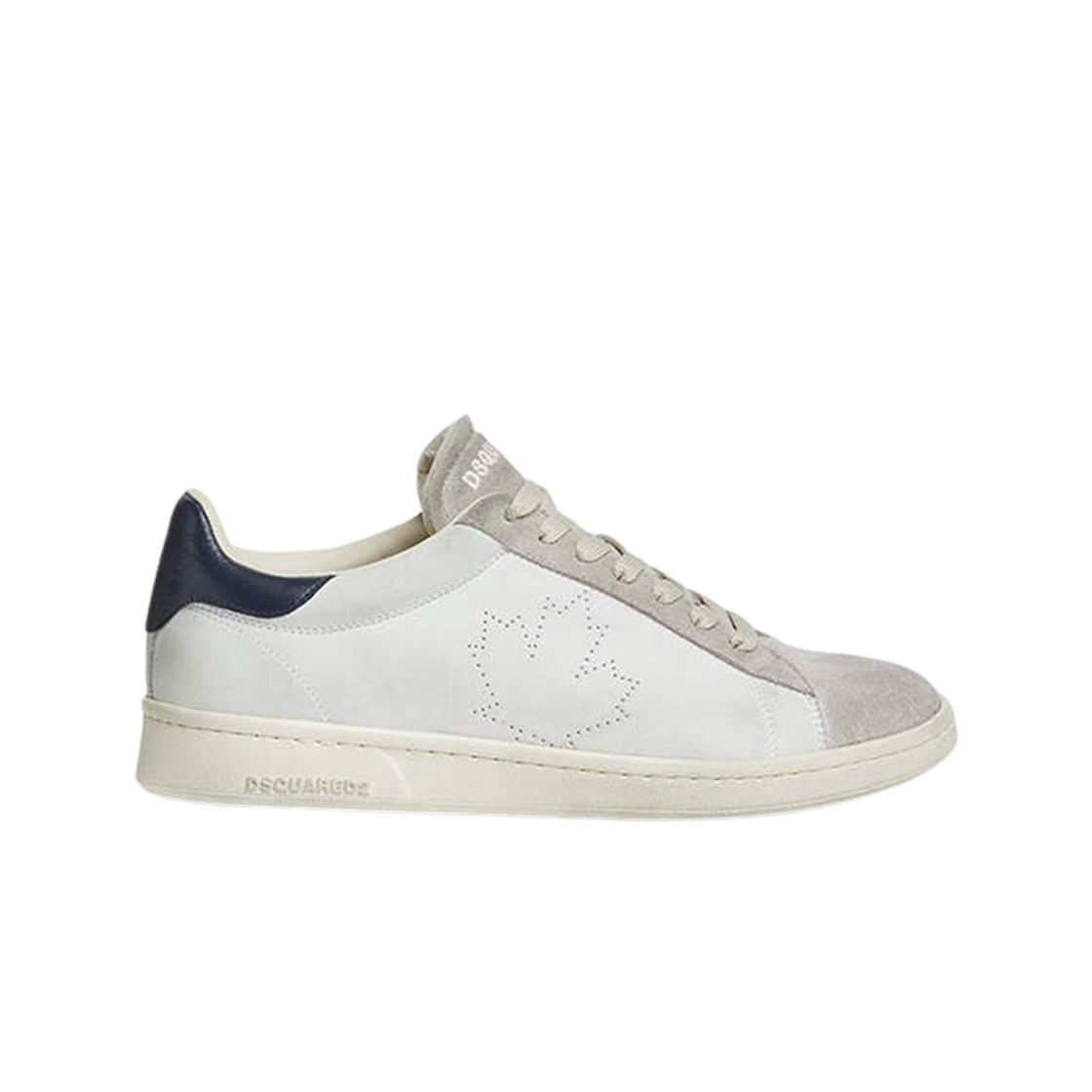 SNM040809708182M4058 Dsquared2 Dirty Maple Leaf Boxer Sneakers Off White