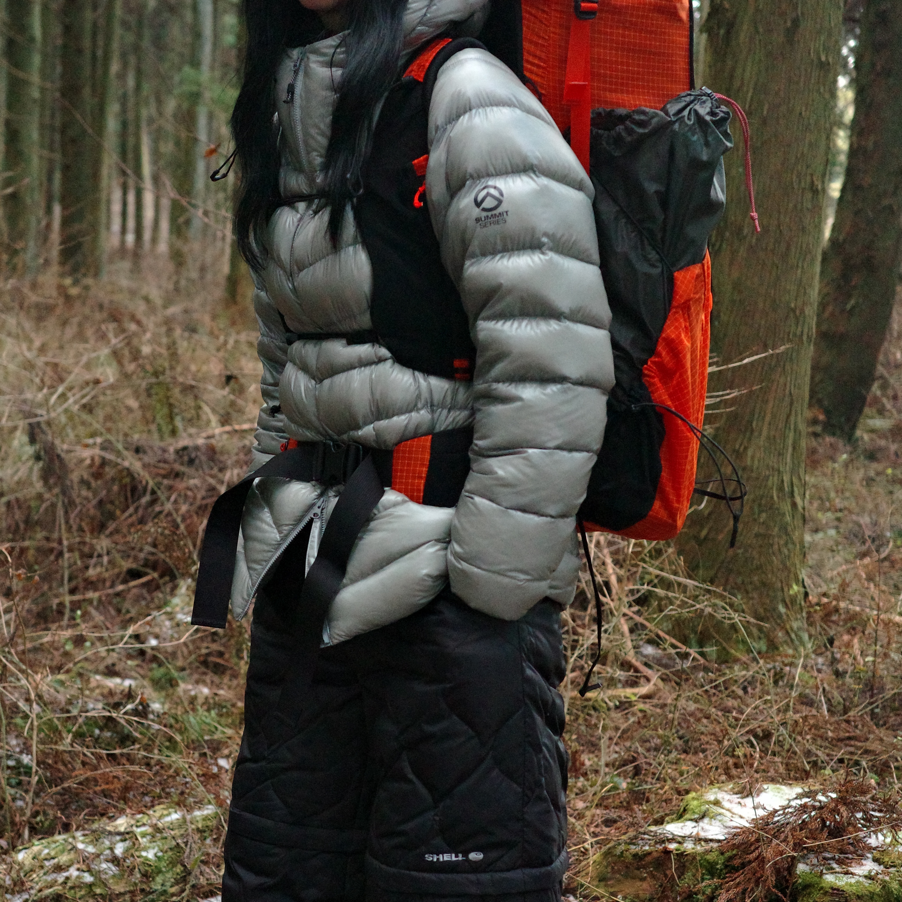 The North Face Summit Mattehorn RDS Down Jacket Light Gray 착용 스타일 - 2