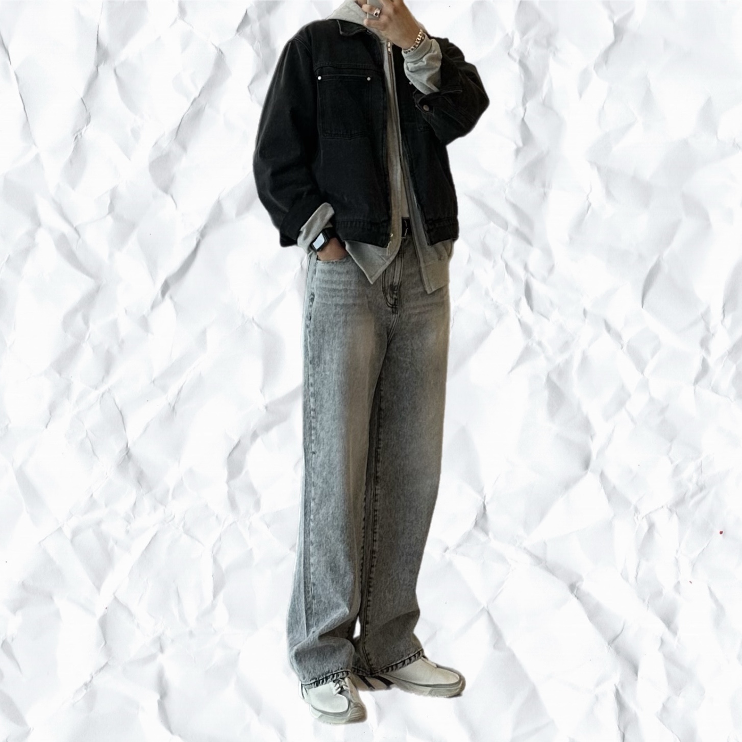 Our Legacy Klove Leather Off White 착용 스타일 - 3