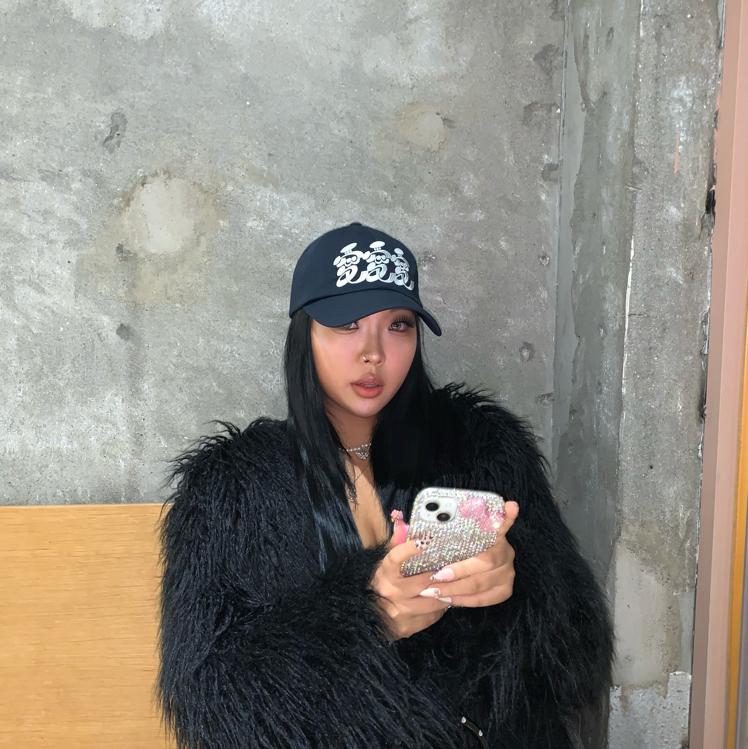 LUVLUVLUV SV The Most Basic Baseball Cap Navy 착용 스타일 - 3