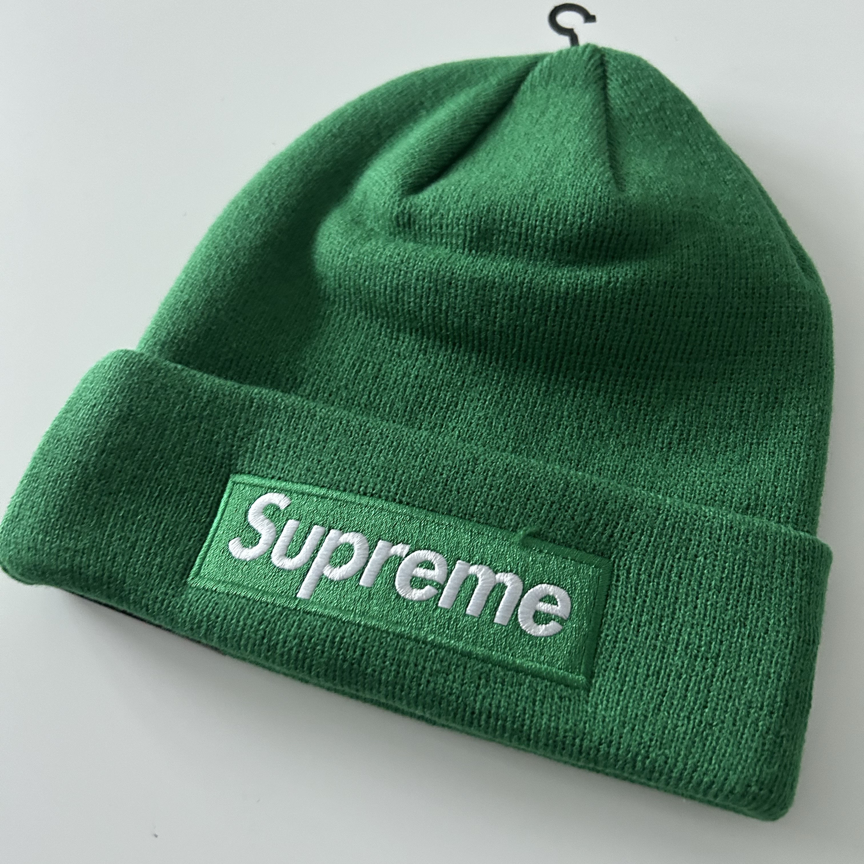 Supreme New Era Box Logo Beanie Green - 24FW 착용 스타일
