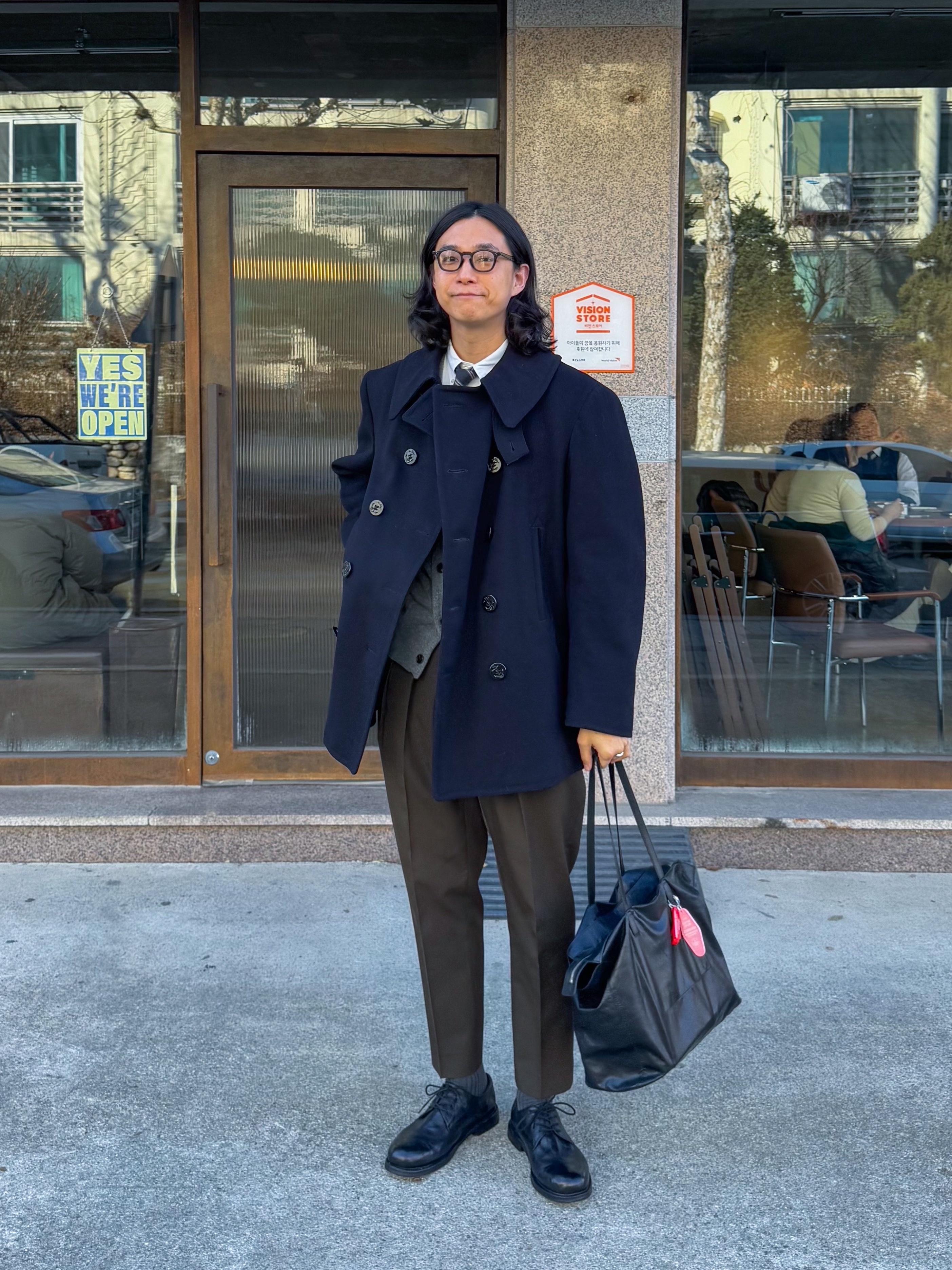 LOSTGARDEN Uniform Washed Derby Black 착용 스타일 - 1