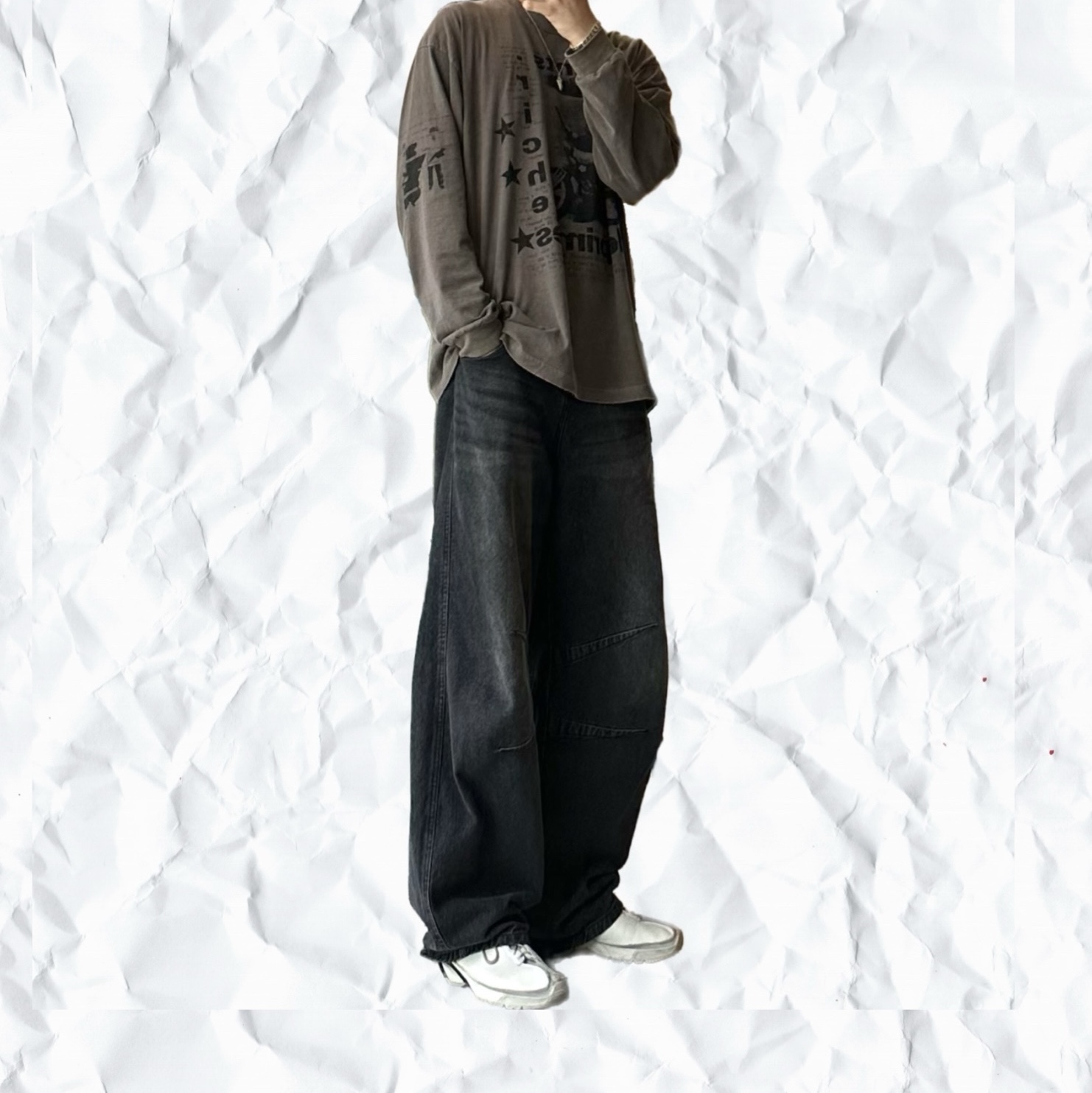 Our Legacy Klove Leather Off White 착용 스타일 - 2