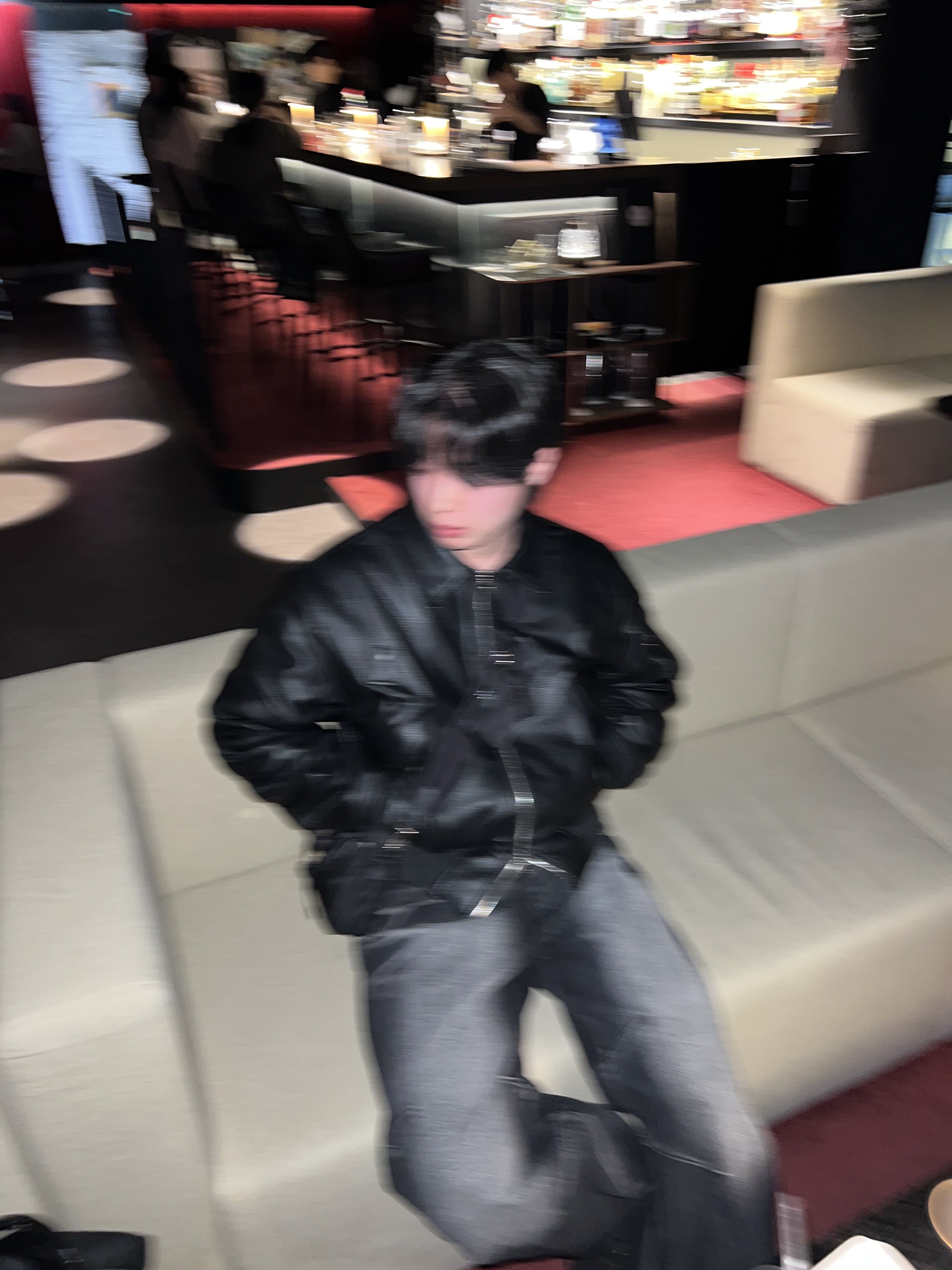 BLR Embossed Wave Washing Wide Denim Pants Black, Diesel B-1DR Leather Belt with D Buckle Black ์ฐฉ์ฉ ์คํ์ผ - 6