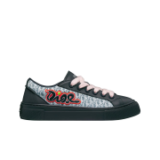 Dior x Kaws Calfskin with Dior Oblique Canvas B33 Sneaker Limited and Numbered Edition Navy Blue