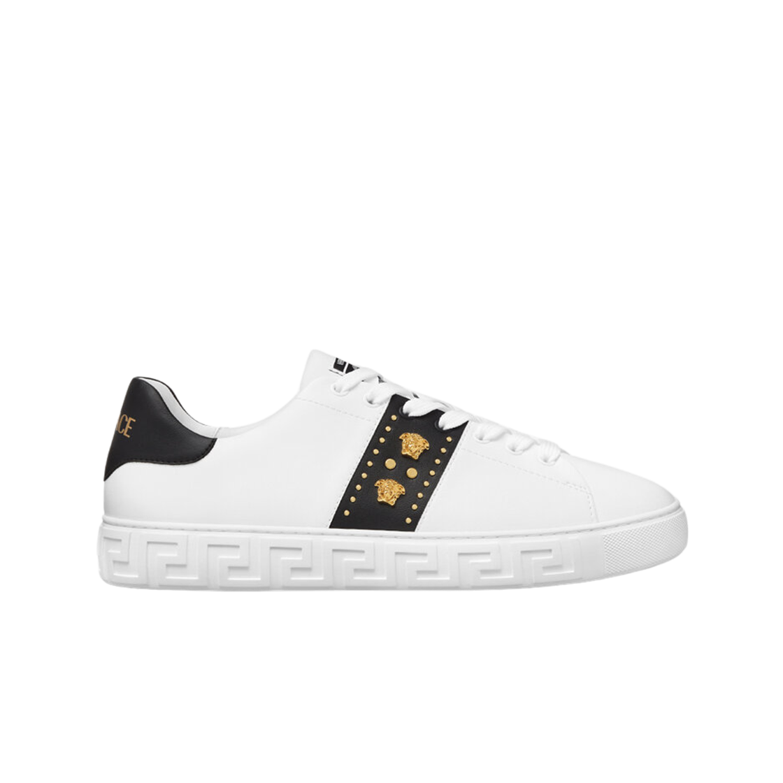 베르사체 스터드 그레카 트레이너 화이트(Versace Studded Greca Trainer White)