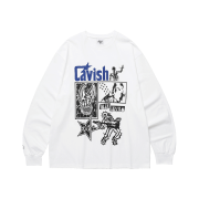 CAVISH Lightning Skeleton Ls Tee White