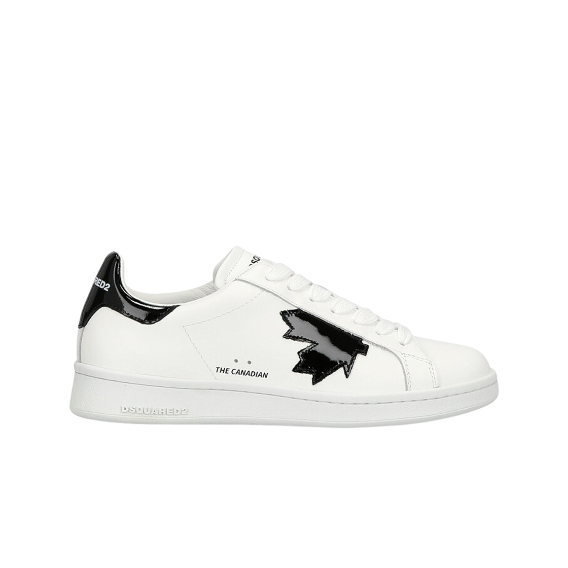 SNW013401501654M072 Dsquared2 Maple Leaf Boxer Sneakers White Black