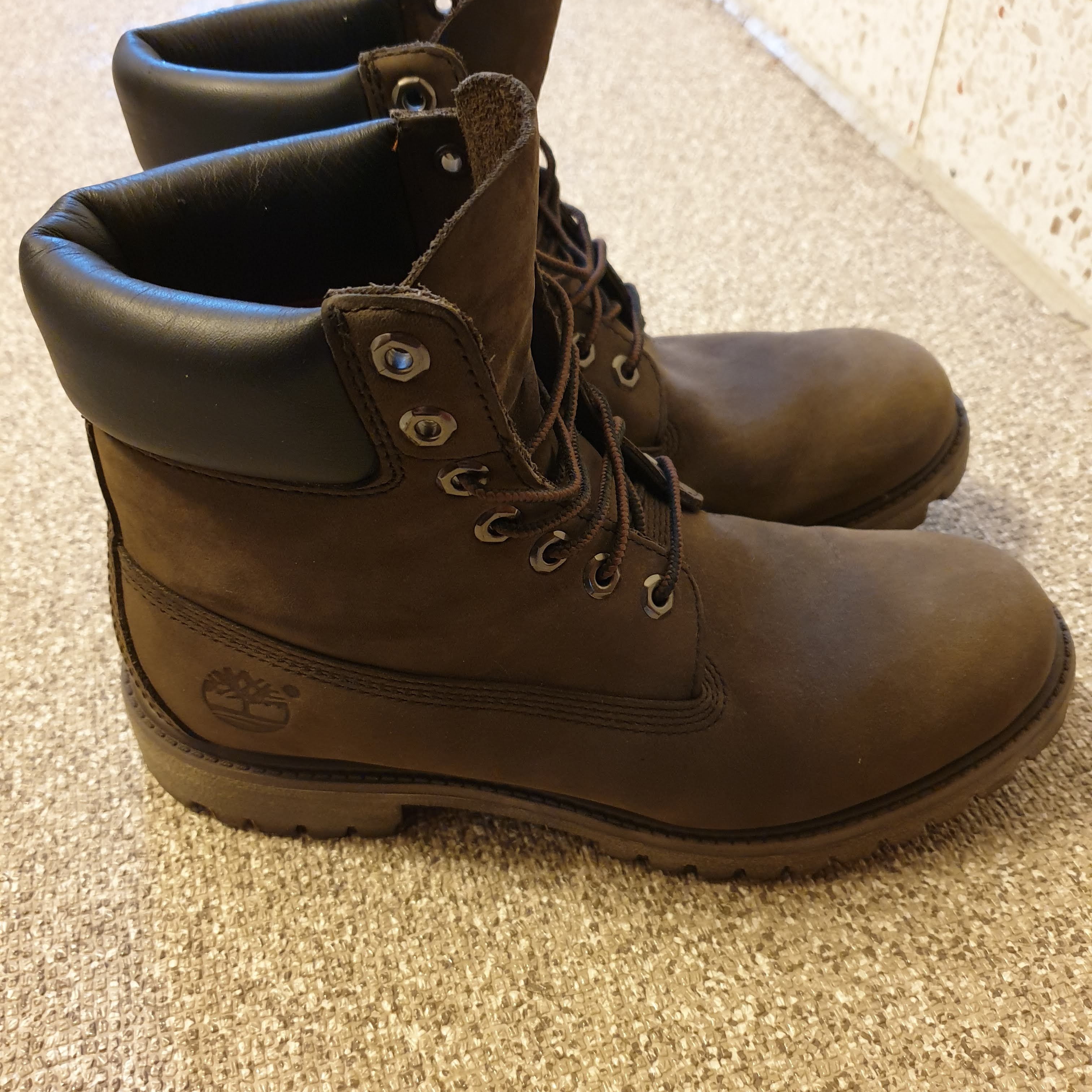 Timberland Premium 6 inch Waterproof Boot Dark Brown - Wide 착용 스타일