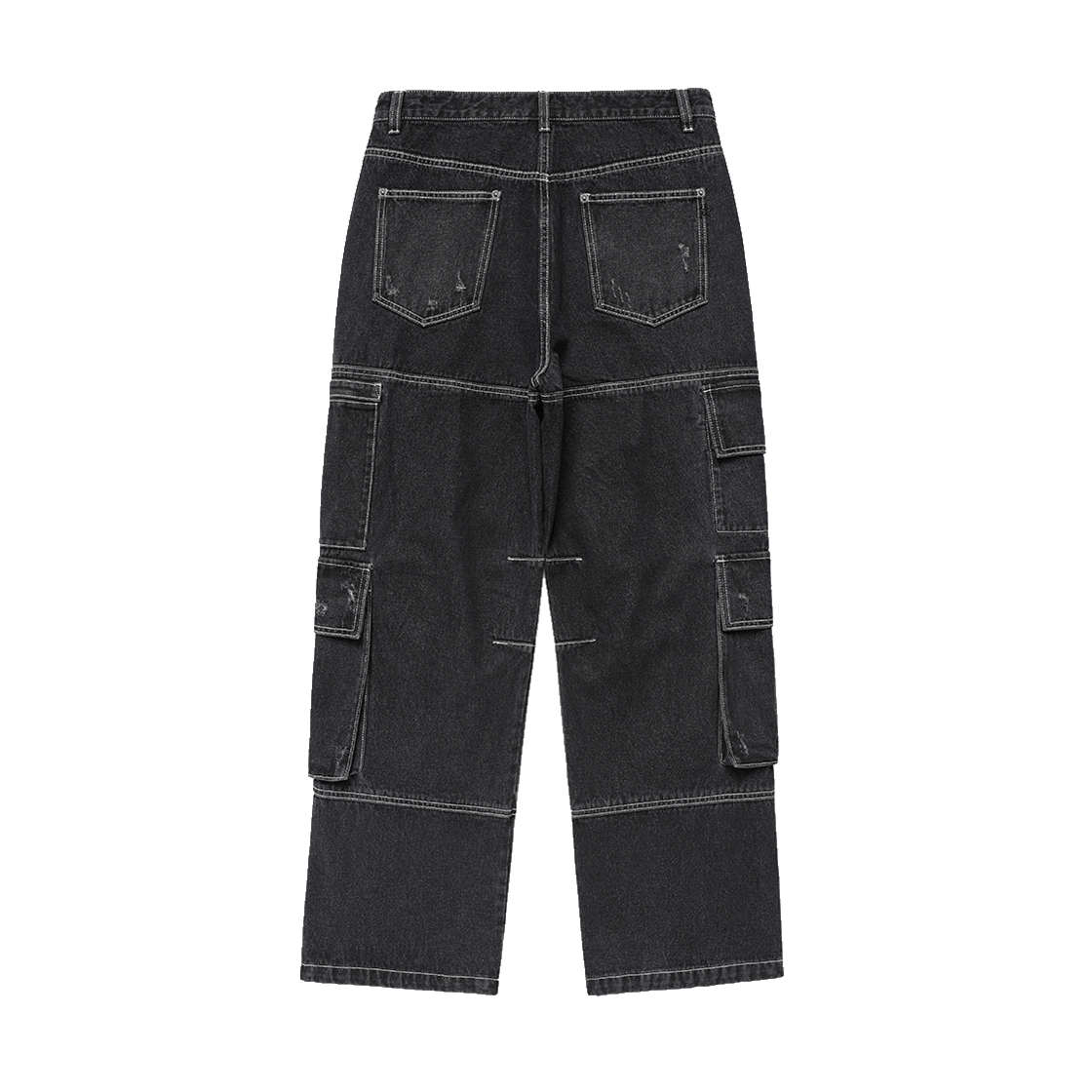 카비시 워시드 데님 카고 팬츠 블랙(CAVISH Washed Denim Cargo Pants Black) - 2