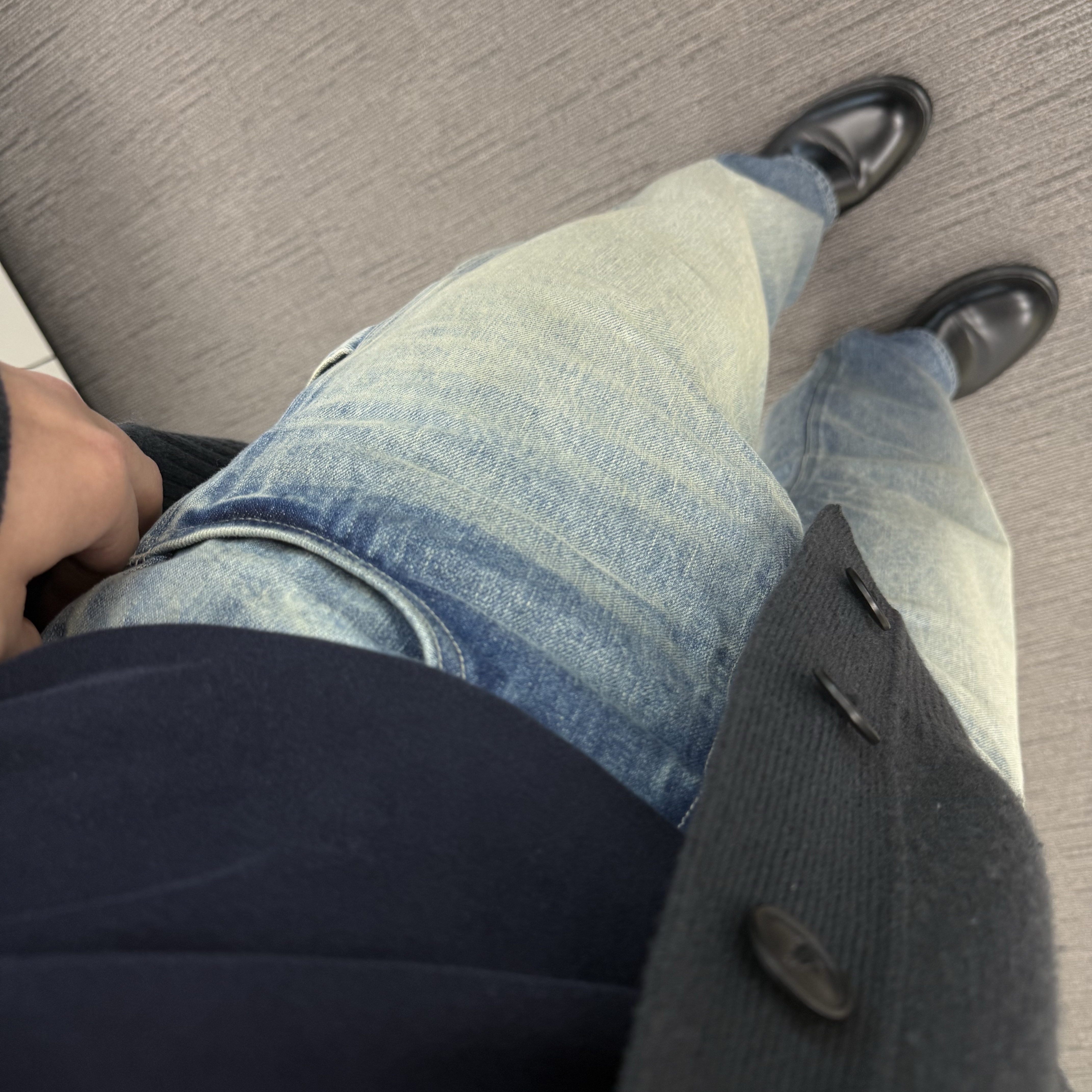 Auralee Selvedge Faded Heavy Denim Painter Pants Faded Indigo - 24AW 착용 스타일 - 2