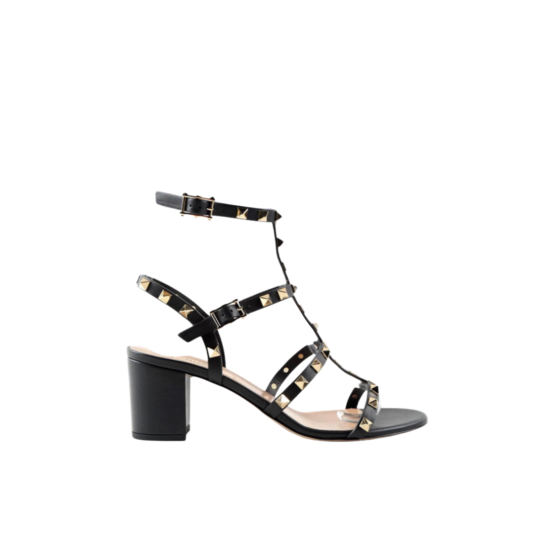 S0491VBP0NO (W) Valentino Rockstud Sandal Black