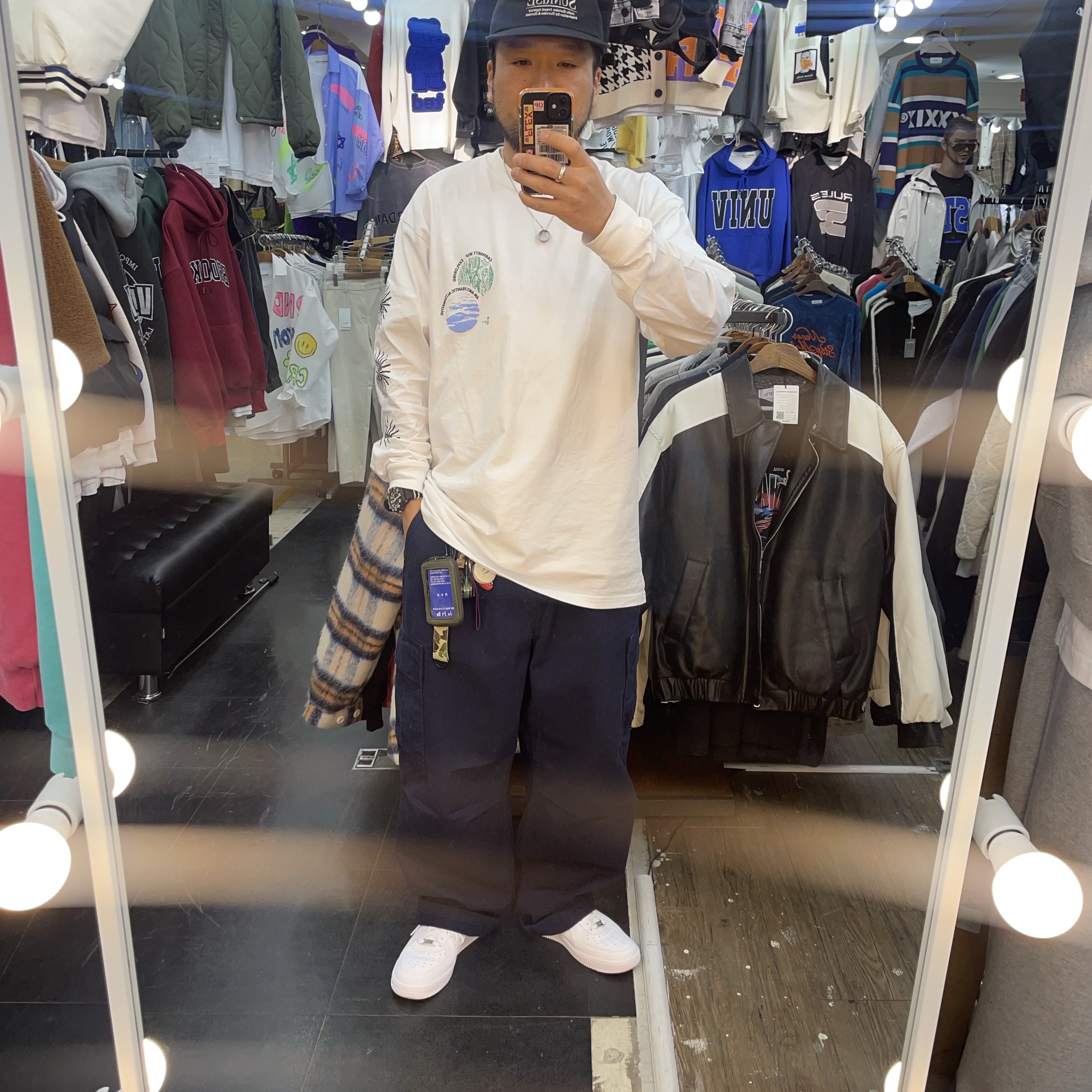 Hello Sunrise Washed Horizon 6Panel Cap Black 착용 스타일