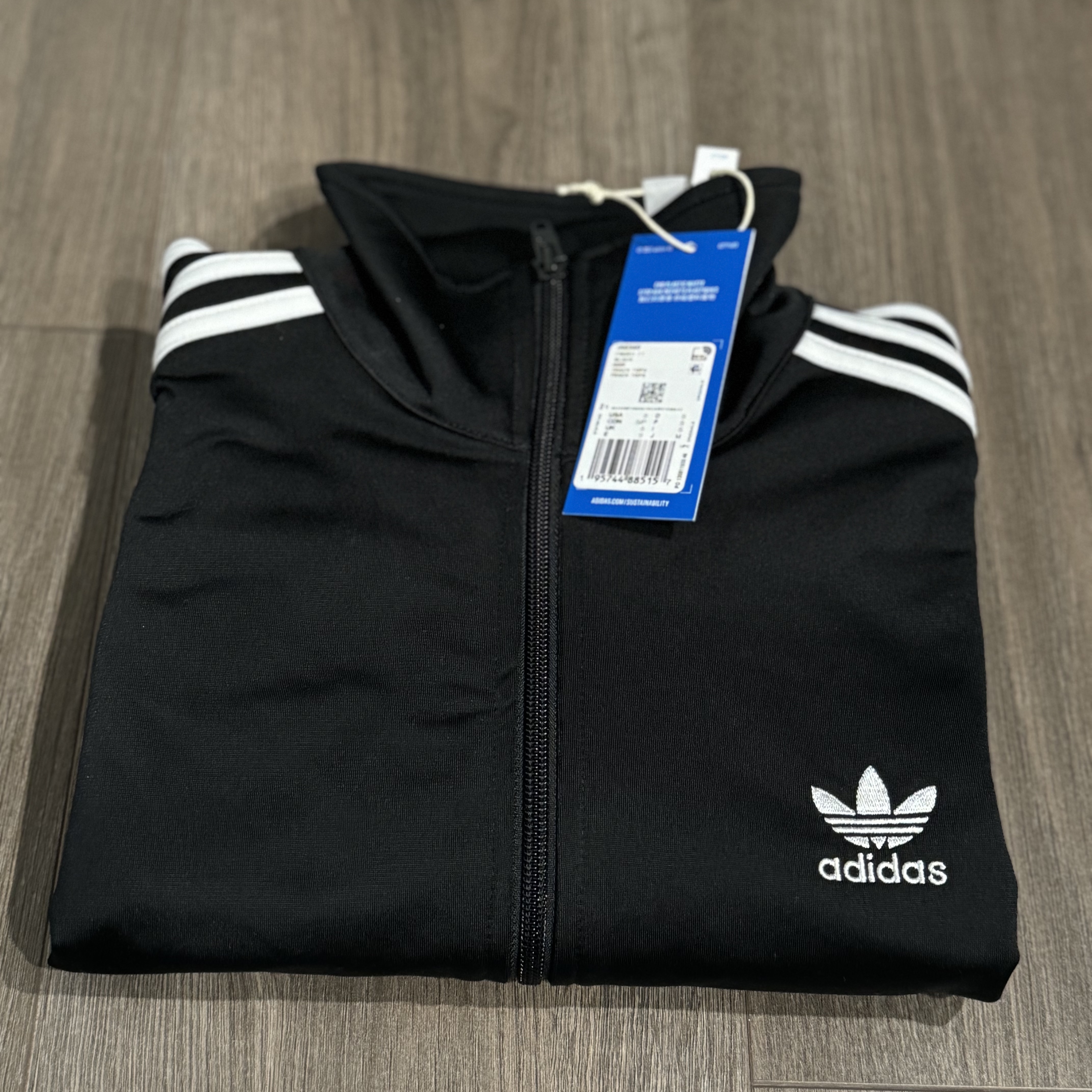 Adidas Adicolor Classic Firebird Track Jacket Black - KR Sizing 착용 스타일 - 1