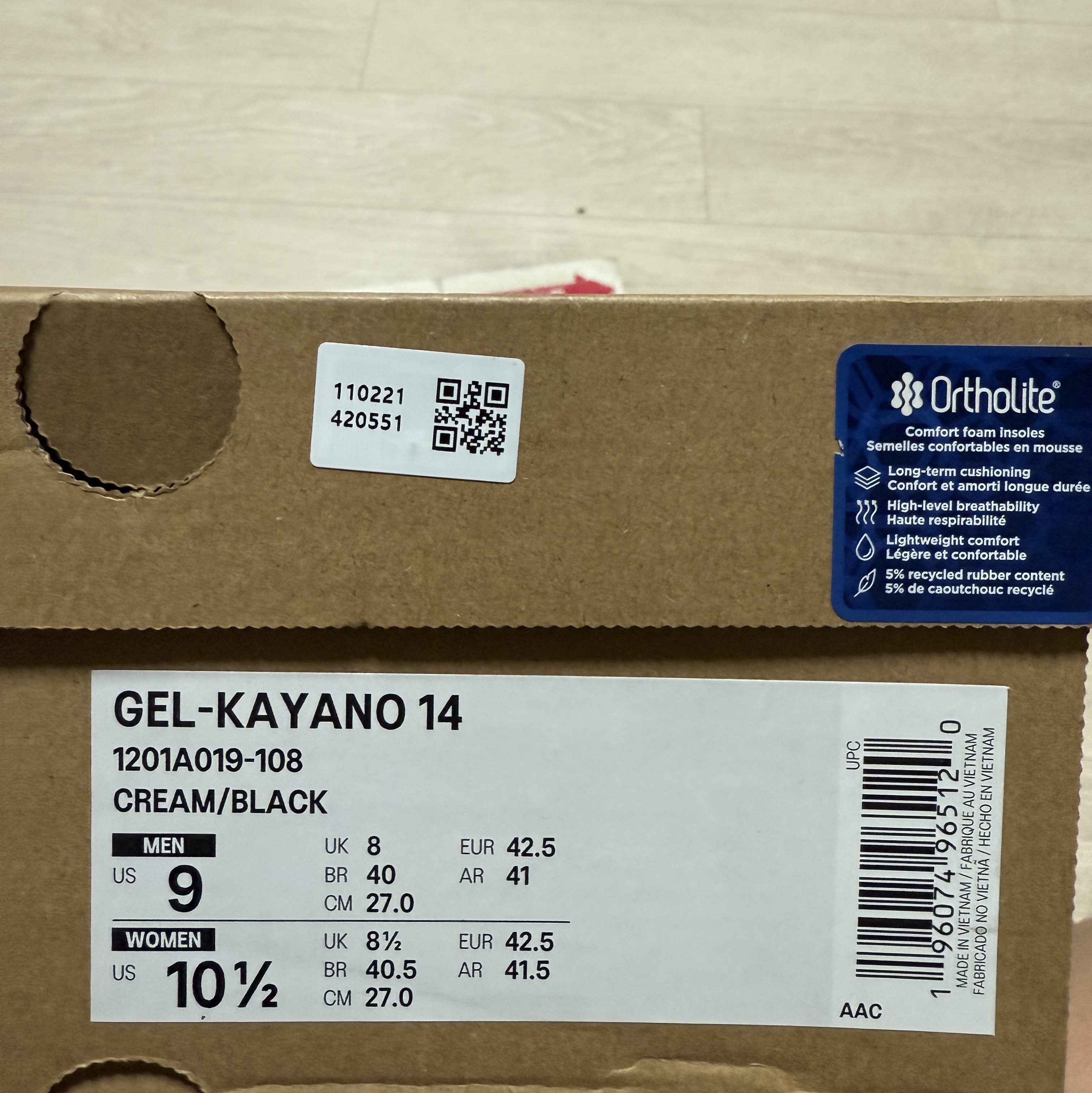 Asics Gel-Kayano 14 Cream Black 착용 스타일 - 3