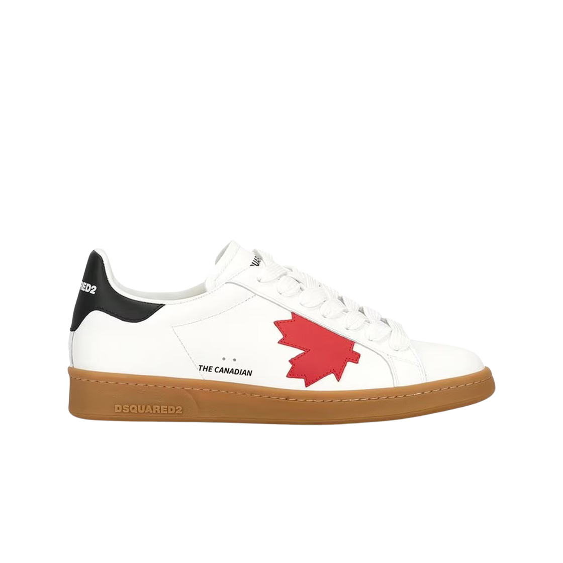 SNW013401500443M2199 Dsquared2 Maple Leaf Boxer Sneakers White Red