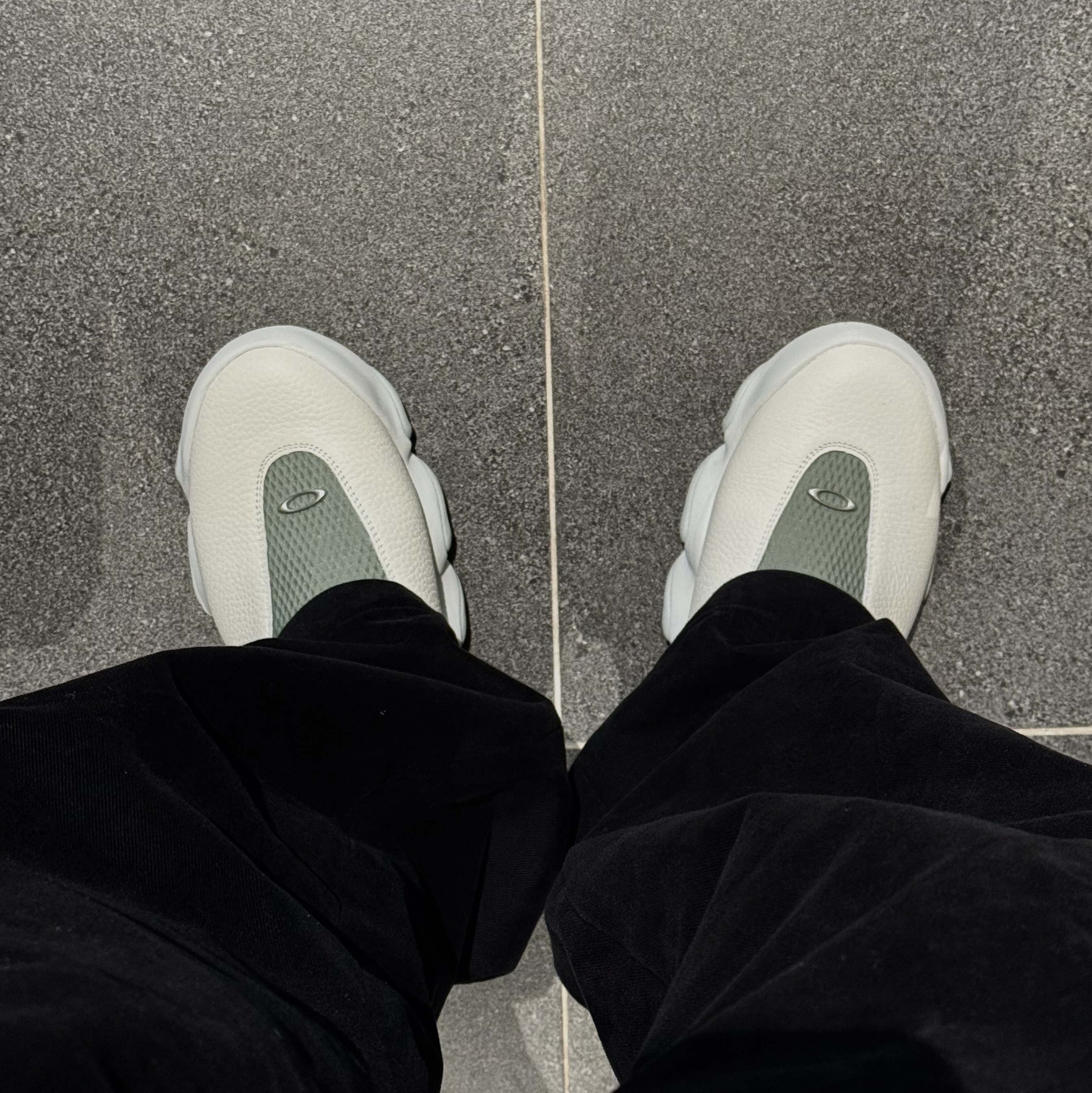 Oakley Factory Team x Brain Dead Suede Flesh Lily Pad White 착용 스타일