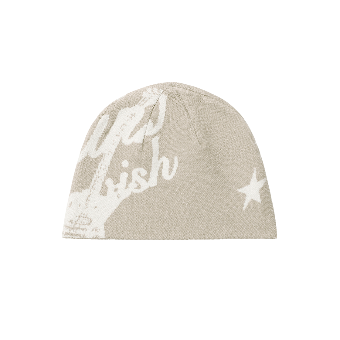 CV2DSUAB23ABE CAVISH Jacquard Guitar Beanie Beige