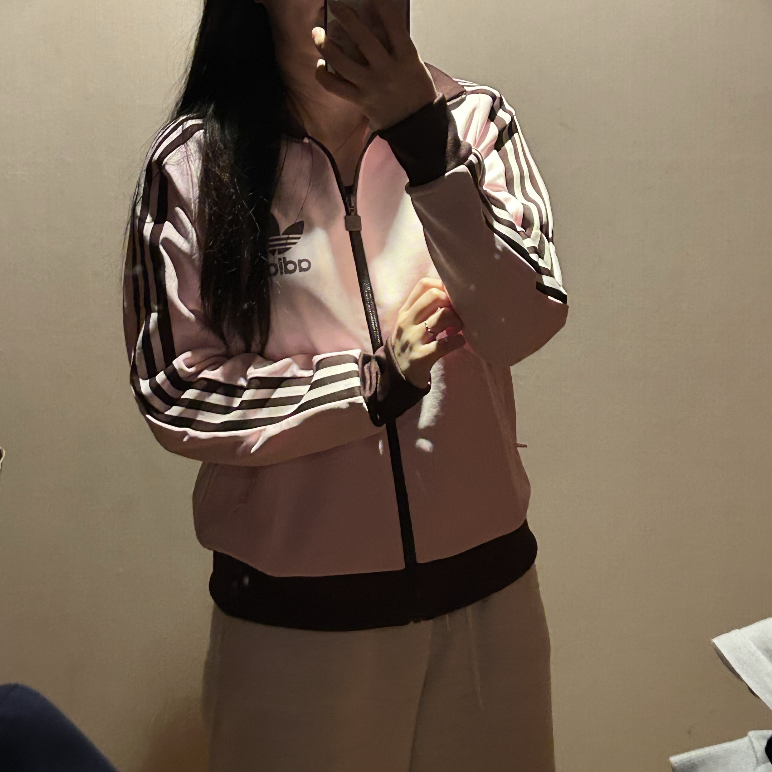 (W) Adidas Originals Beckenbauer Track Jacket Clear Pink - KR Sizing 착용 스타일 - 3
