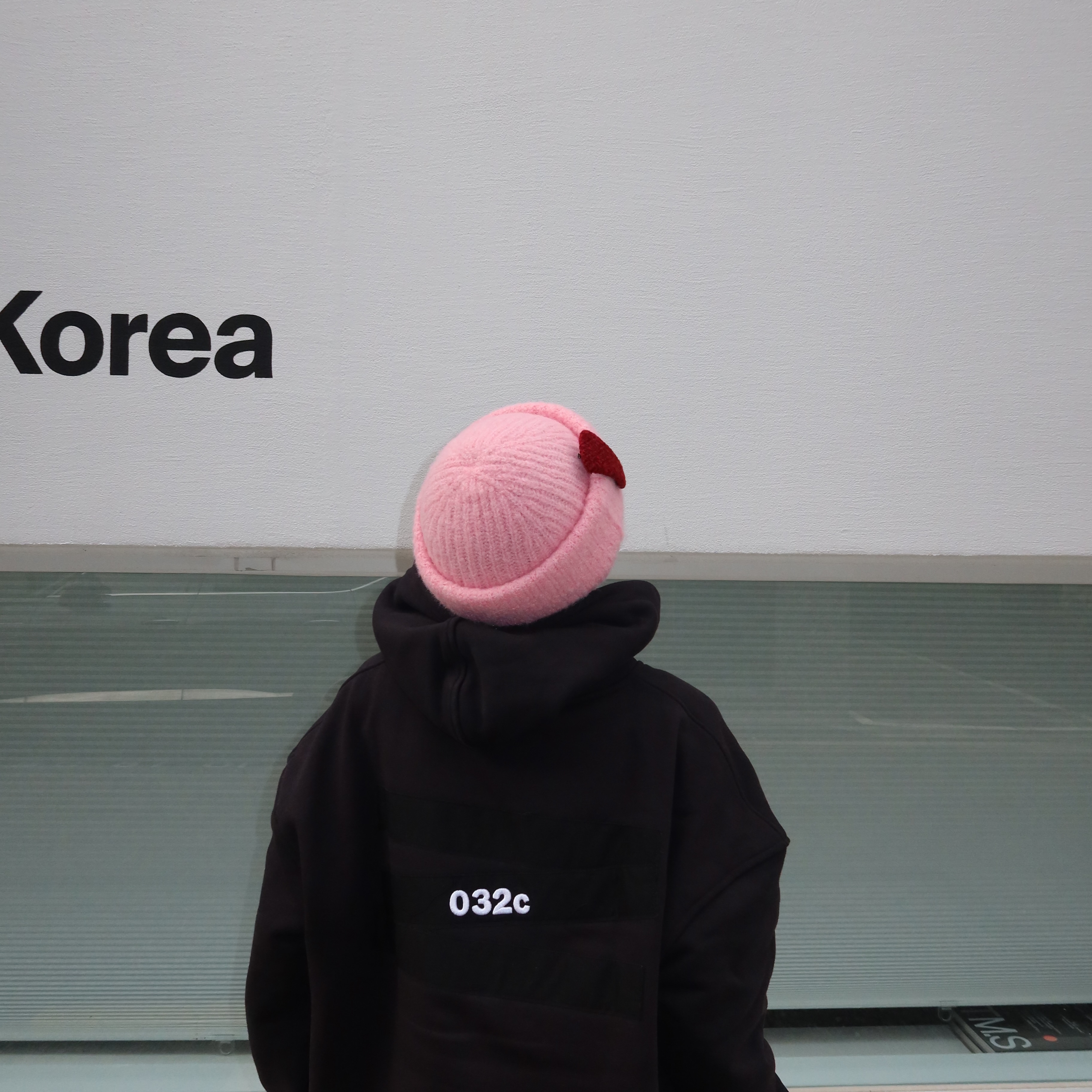 Hono Report Hair Clip Beanie Pastel Pink 착용 스타일 - 2