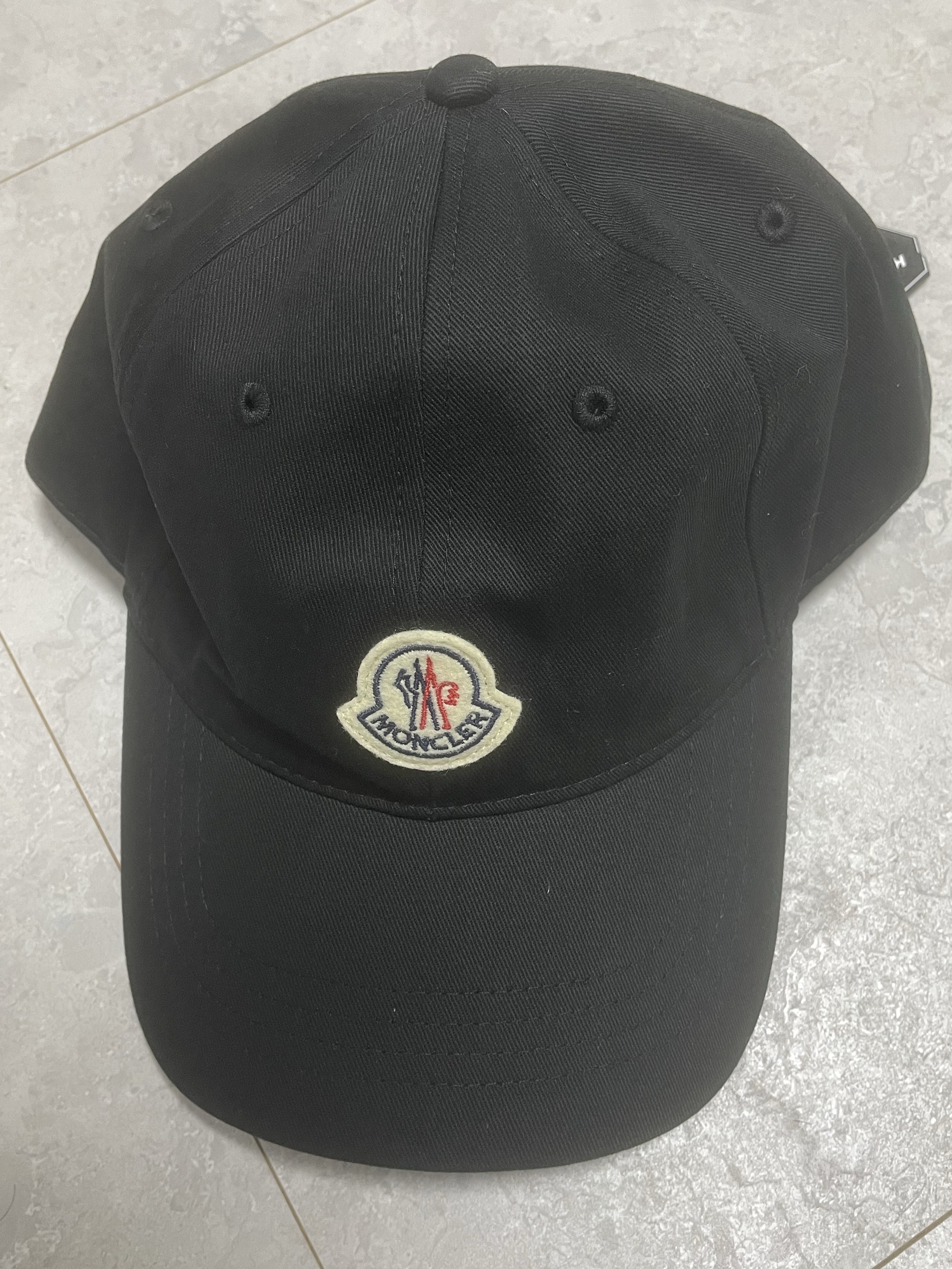 Moncler Logo Baseball Cap Black - 23SS 착용 스타일