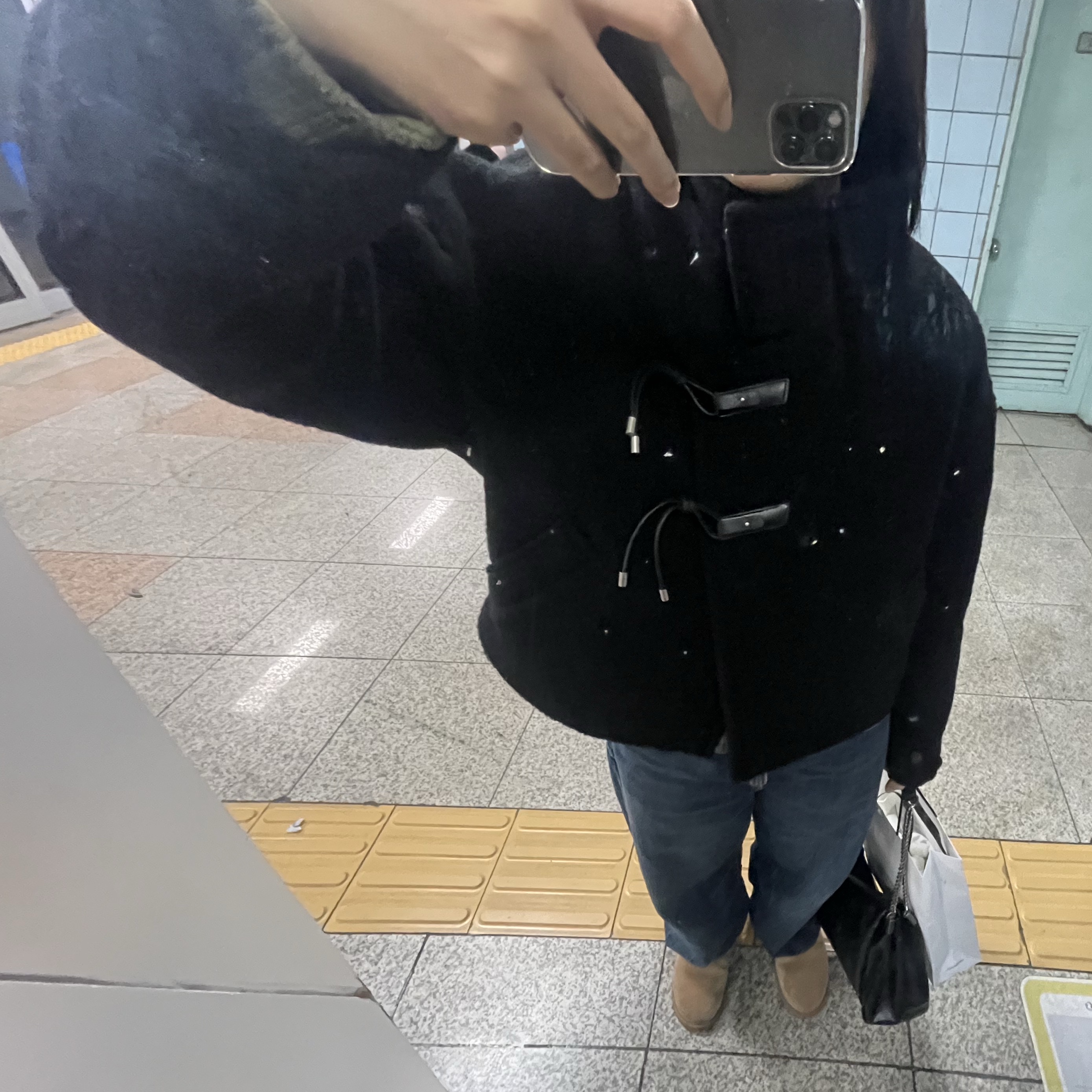 (W) UGG Classic Mini II Boots Chestnut, Zara Rock Flap Shoulder Bag Brown 착용 스타일