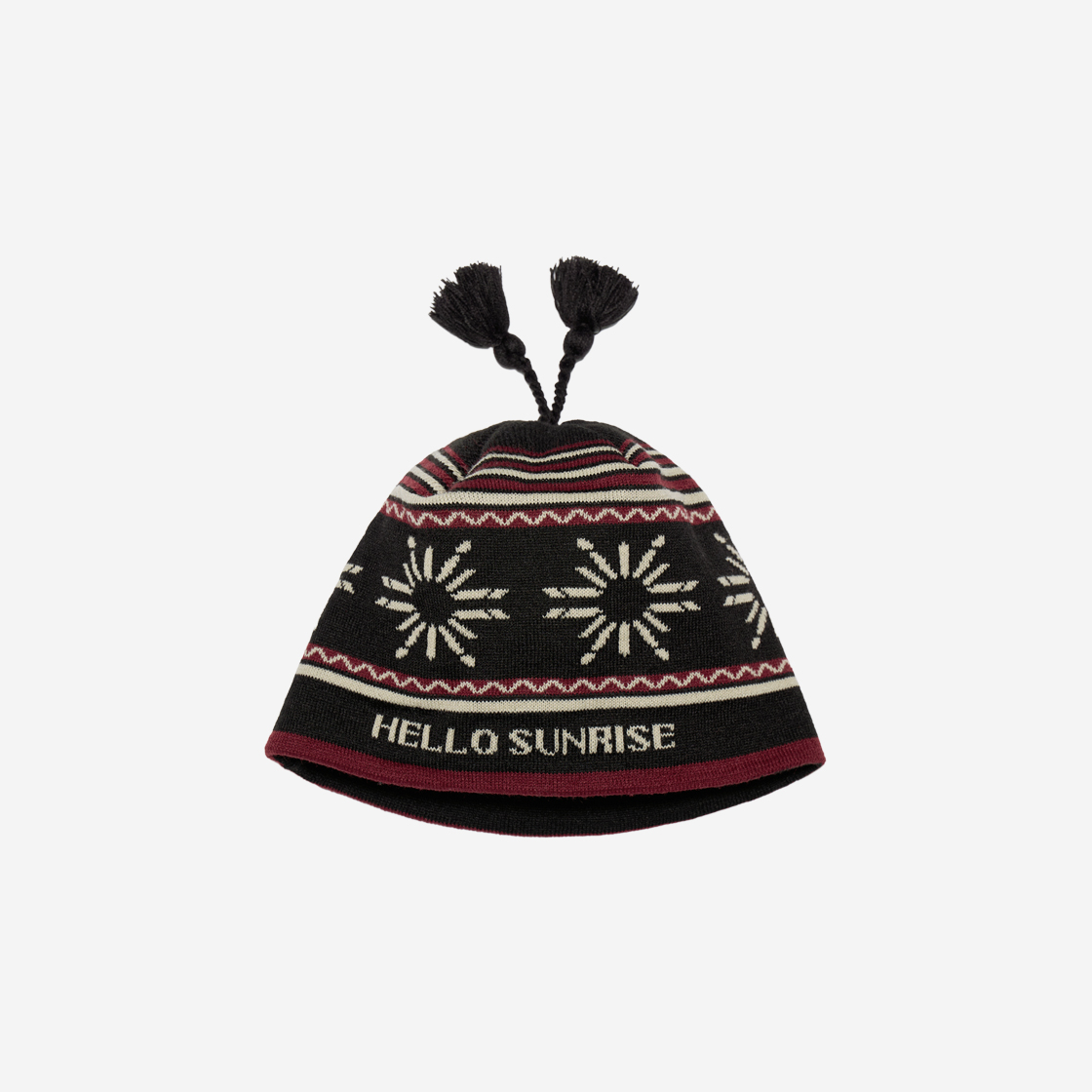 【HELLO SUNRISE】 HS Symbol Tassel beanie / 追跡付 Hello Sunrise]HS Symbol Tassel beanie R4991 (Hello Sunrise