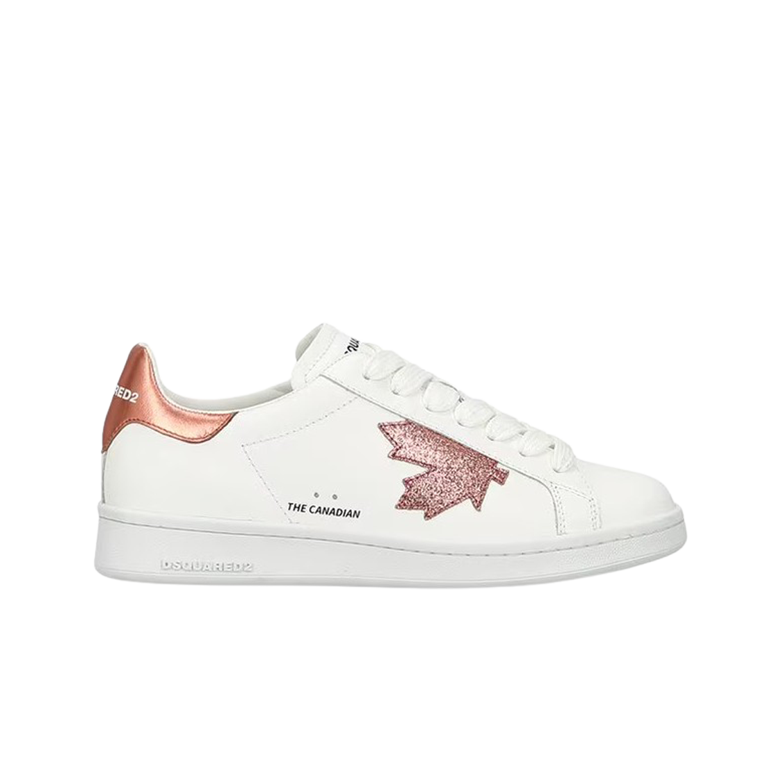 SNW013401506258M2686 Dsquared2 Maple Leaf Boxer Sneakers White Gold Pink