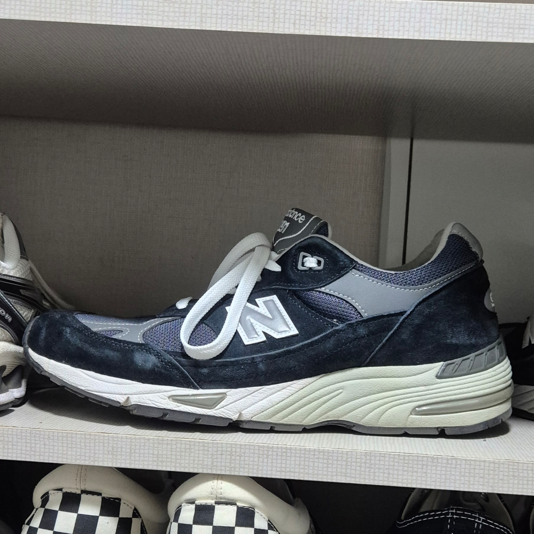 New Balance 991 Made in UK Navy 착용 스타일