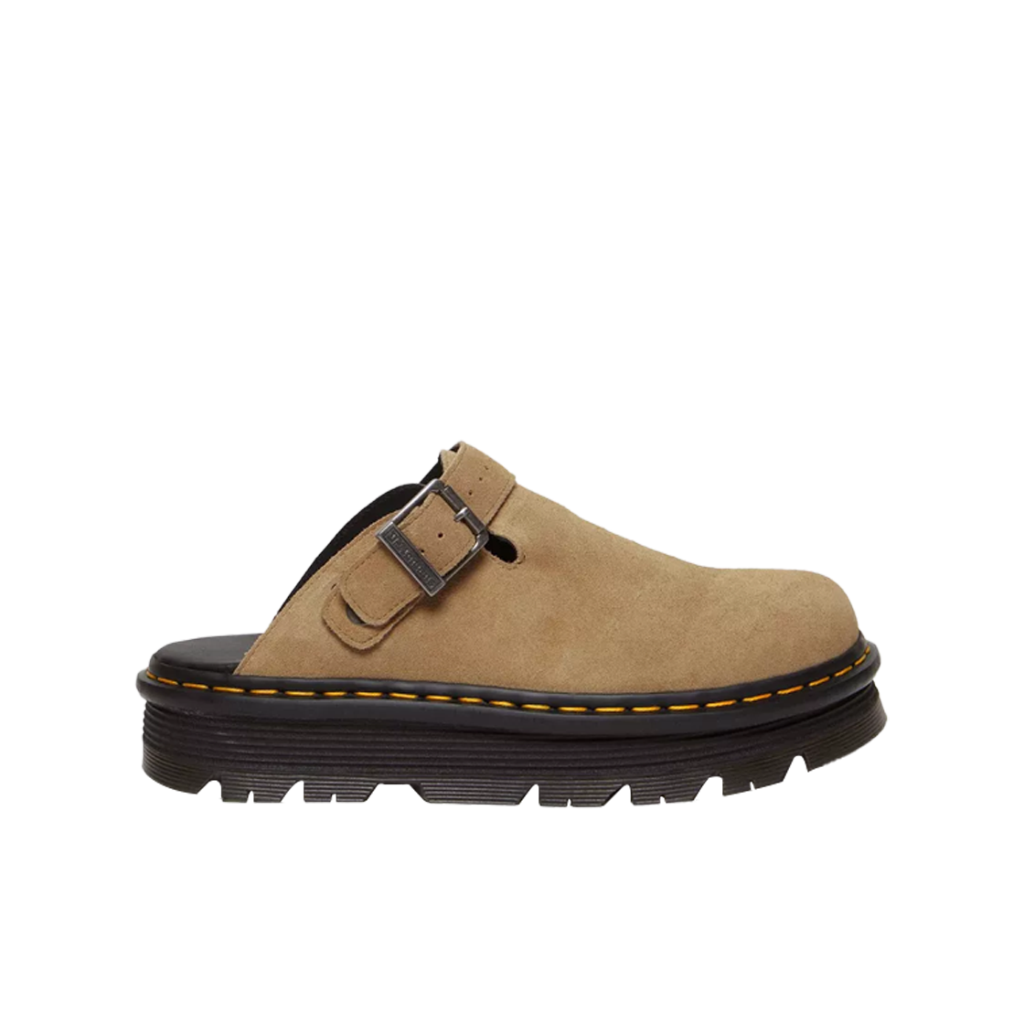 KM5BSOBDR05BG Dr. Martens Zebzag Suede Slingback Platform Mule Savannah Tan