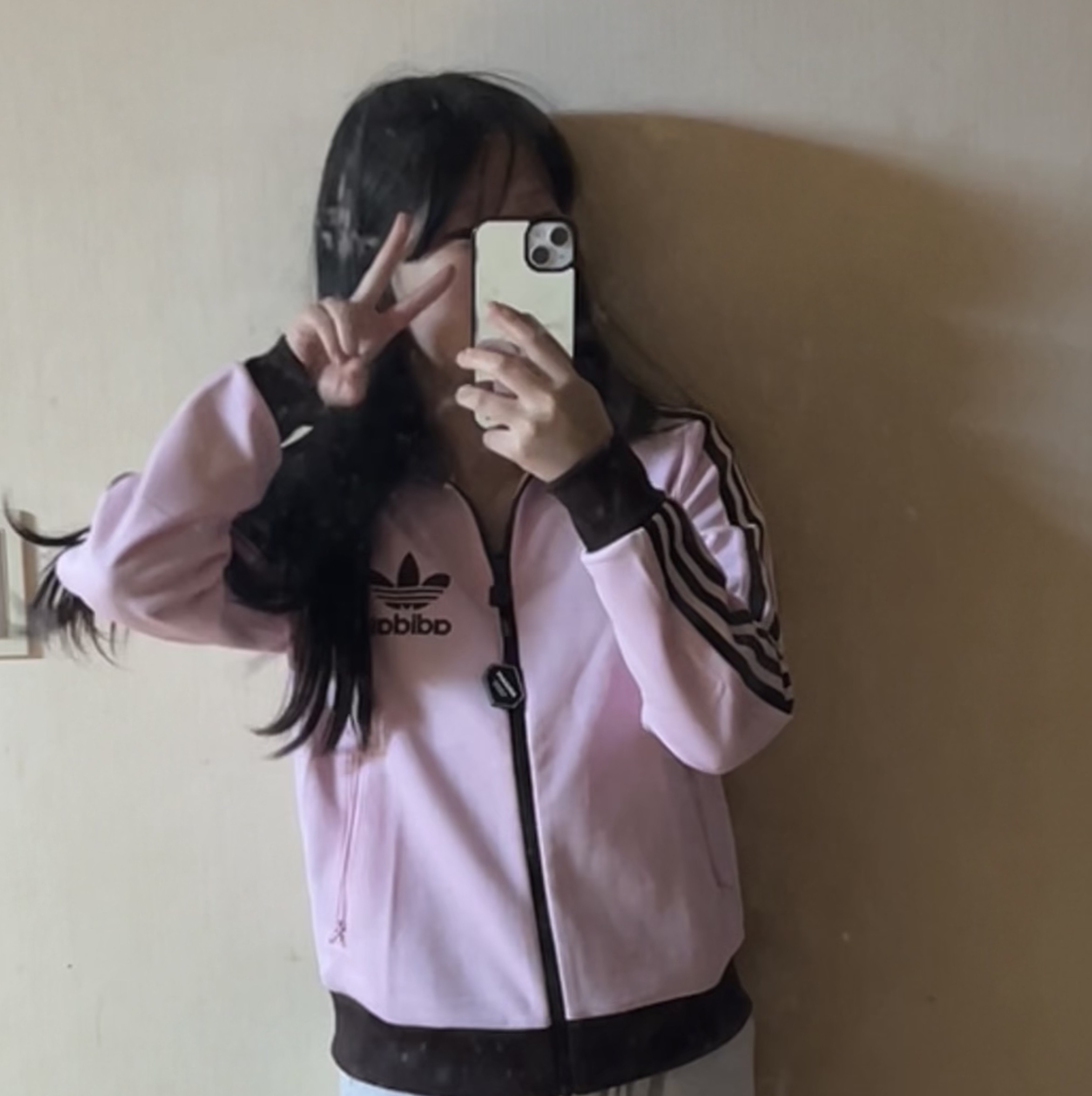 (W) Adidas Originals Beckenbauer Track Jacket Clear Pink - KR Sizing 착용 스타일 - 2