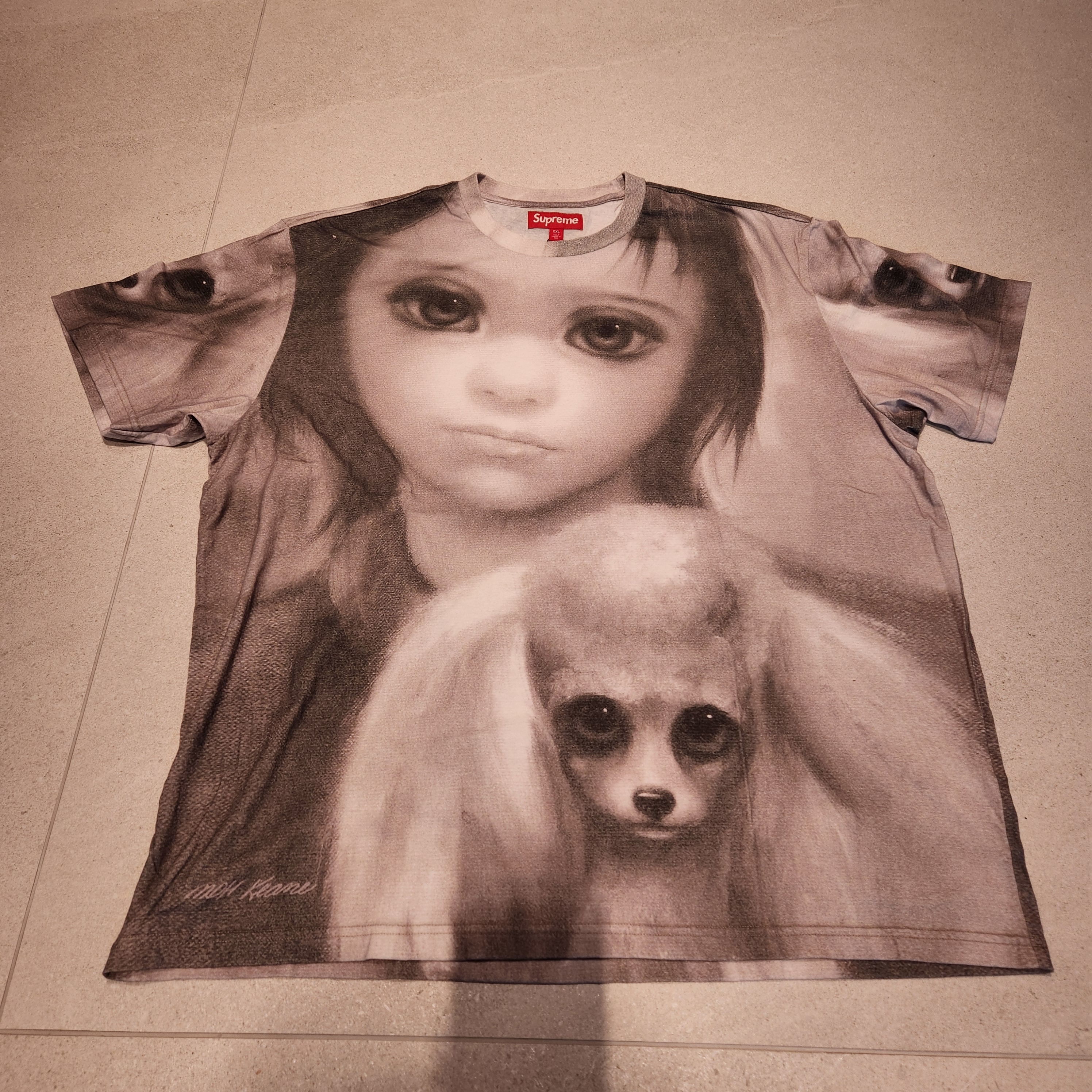 Supreme x Margaret Keane Best Friends S/S Top Grey - 24SS 착용 스타일
