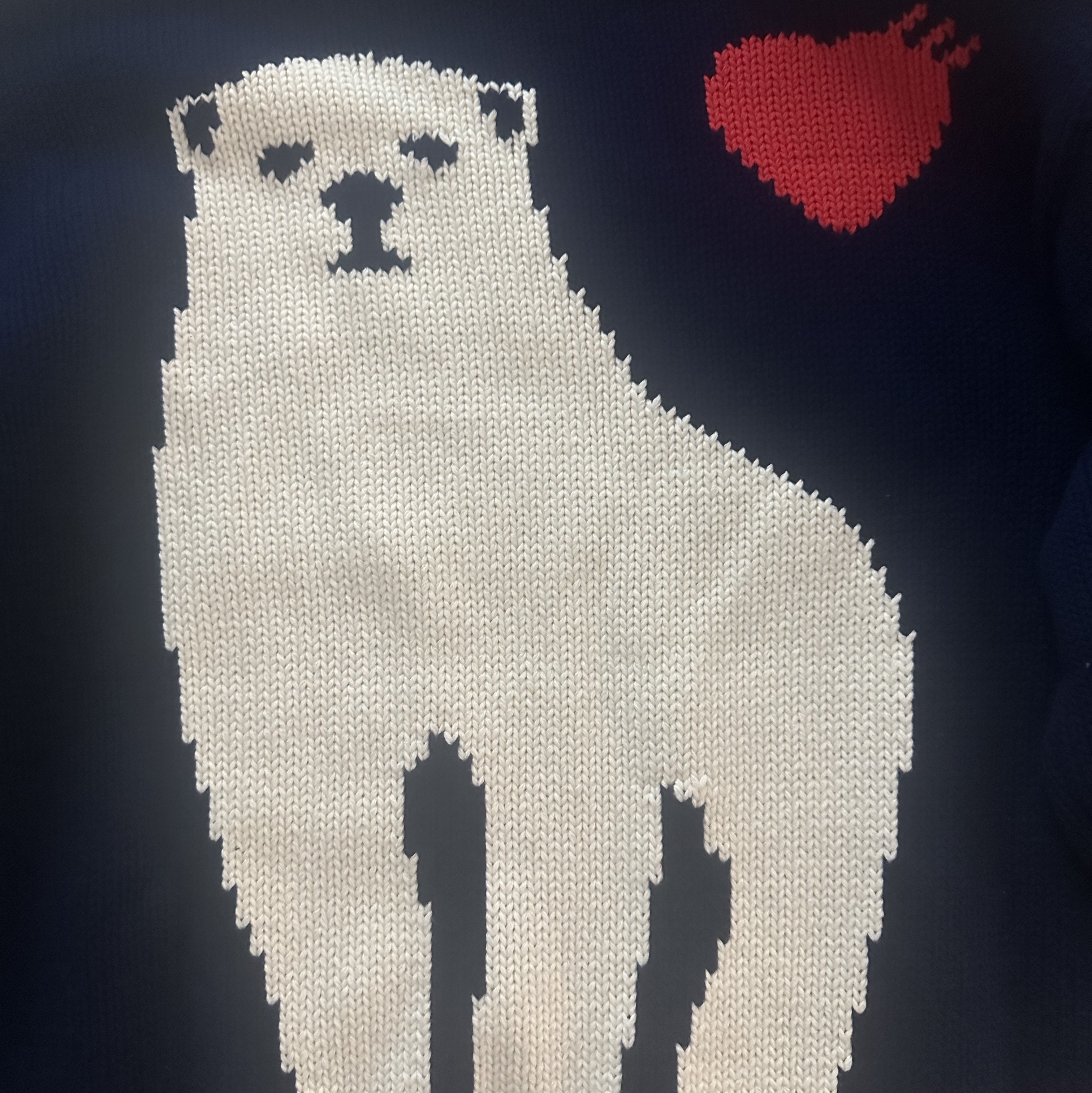 Human Made Low Gauge Knit Sweater Navy 착용 스타일