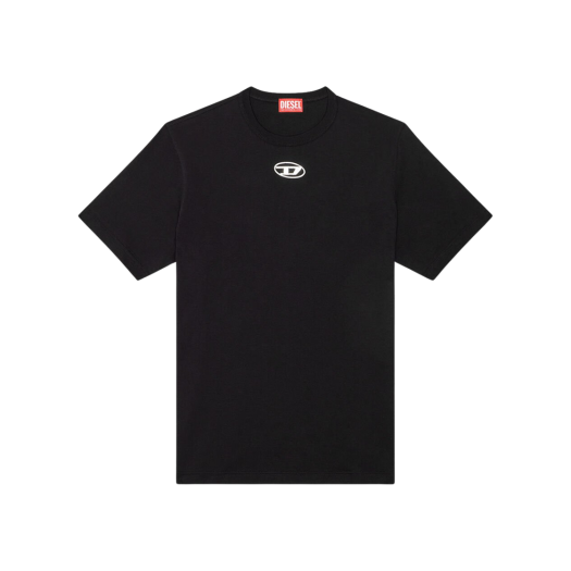 Diesel T-Adjust-Od T-shirt with Metallic Oval D Black