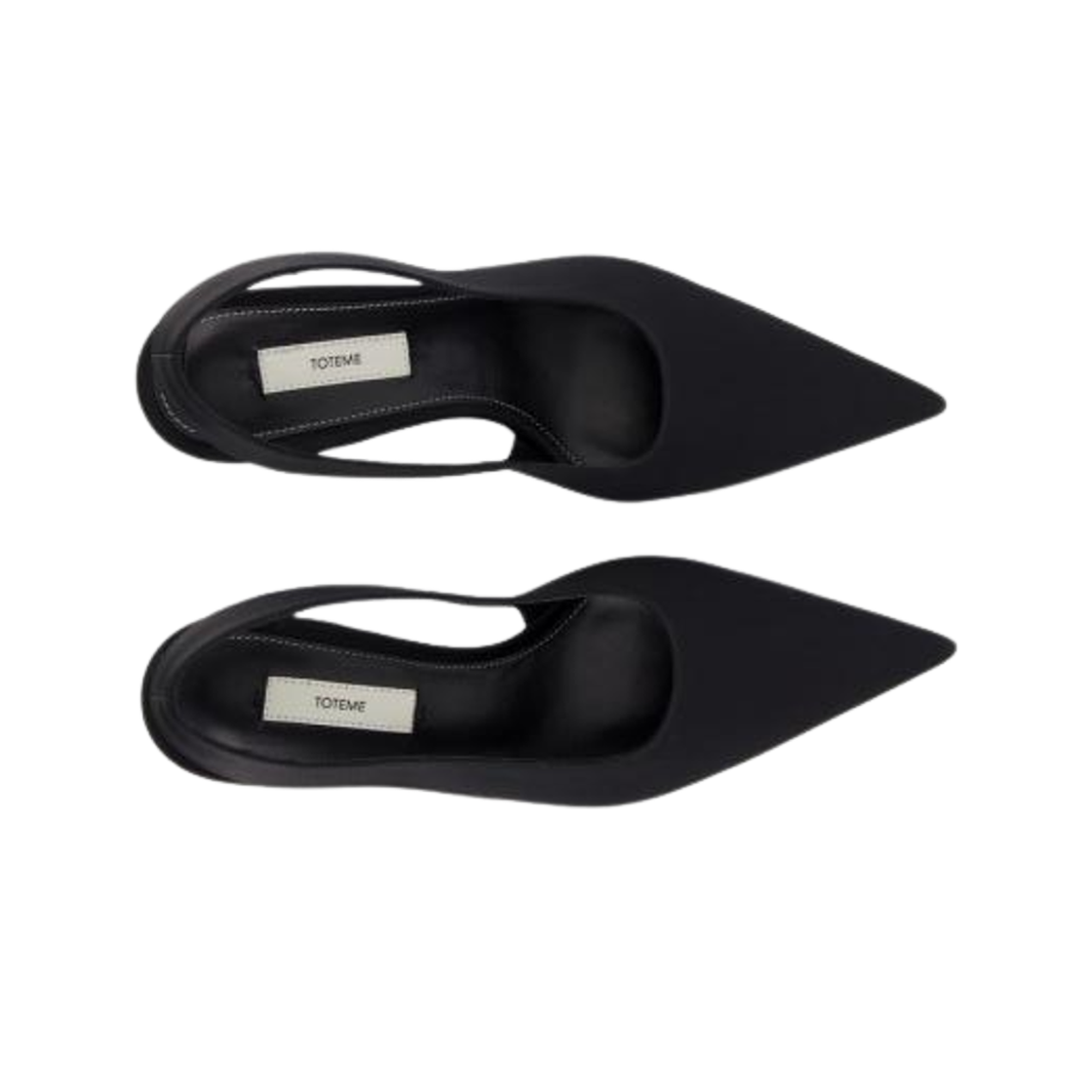 (W) 토템 클래식 사틴 슬링백 블랙((W) Toteme Classic Satin Slingbacks Black) - 2