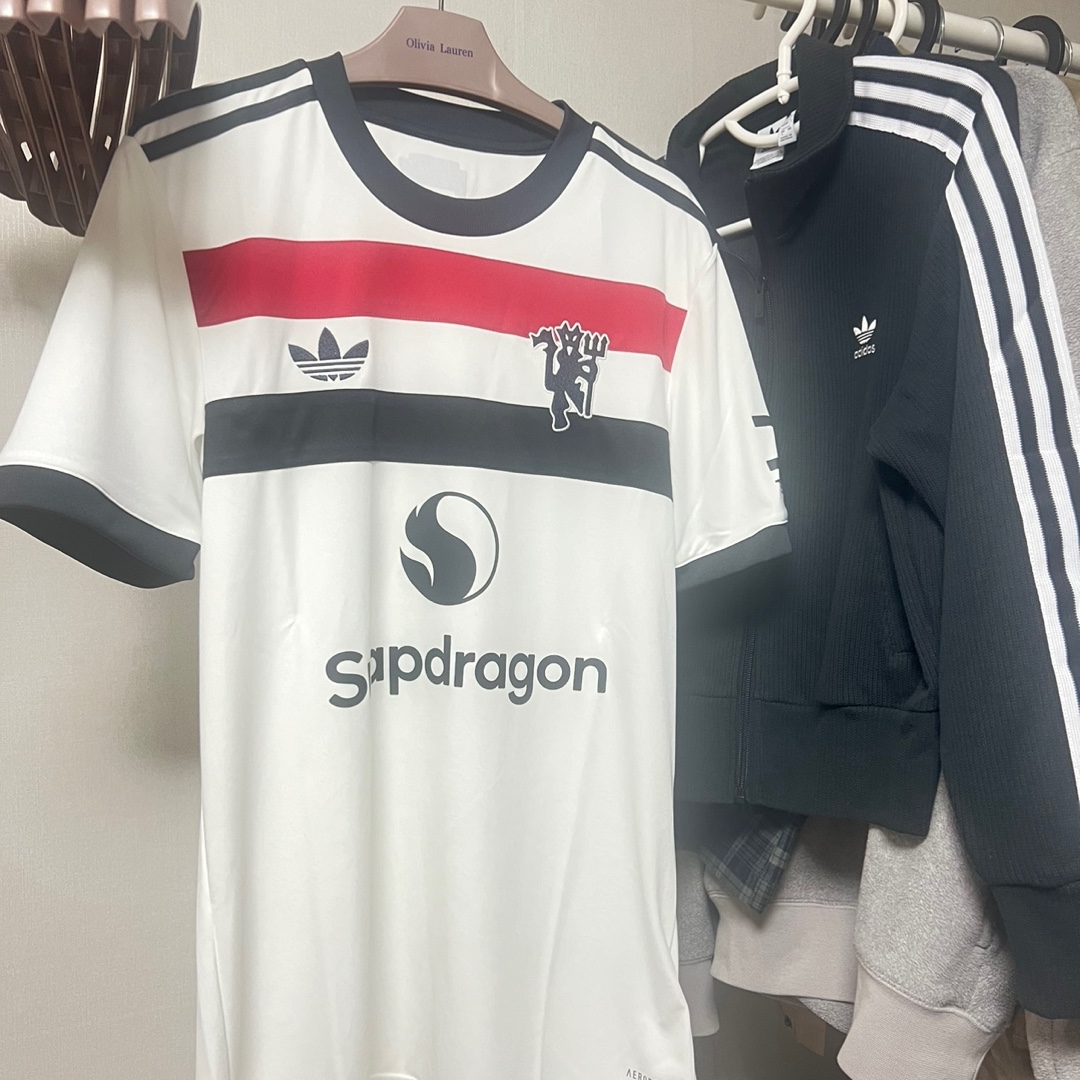 Adidas Manchester United 2024/25 3rd Jersey Off White - KR Sizing (Non Marking Ver.) 착용 스타일