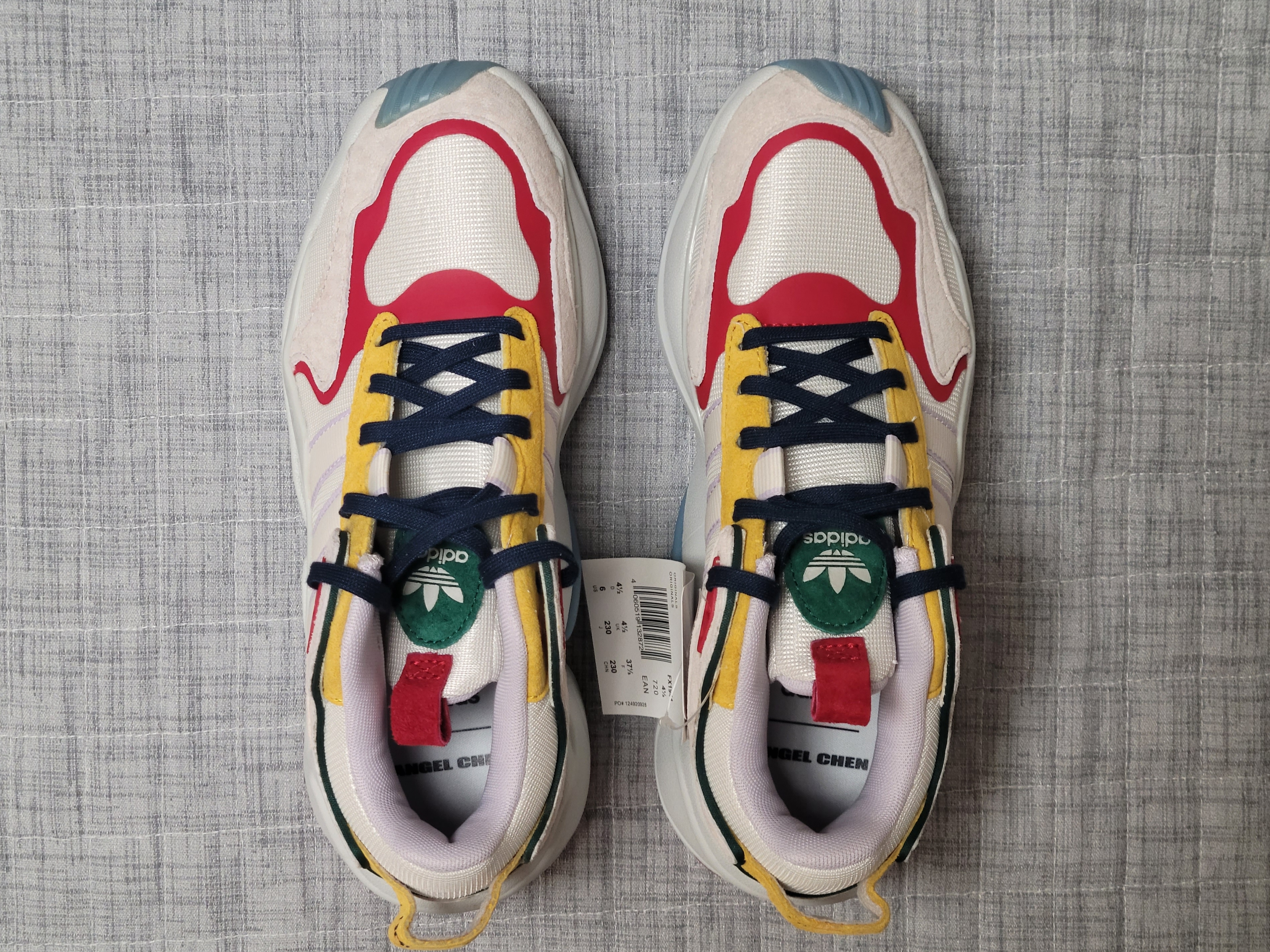 (W) Adidas x Angel Chen Magmur Runner Cloud White Active Red 착용 스타일 - 3