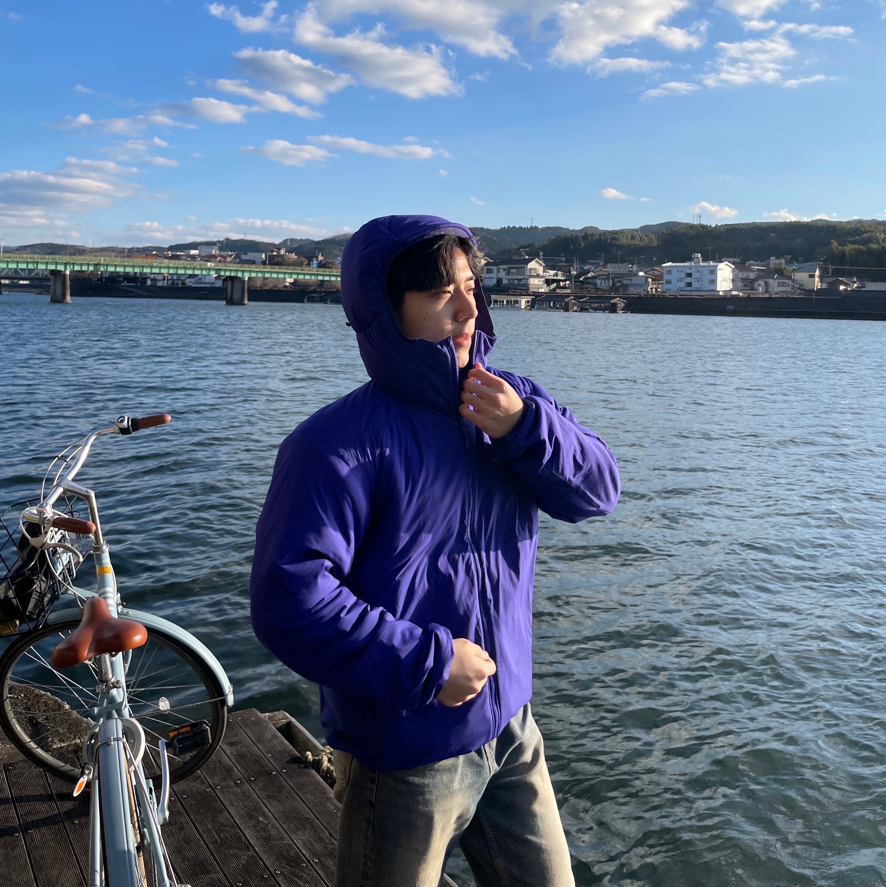 Arc'teryx Atom LT Hoody Black 착용 스타일 - 1