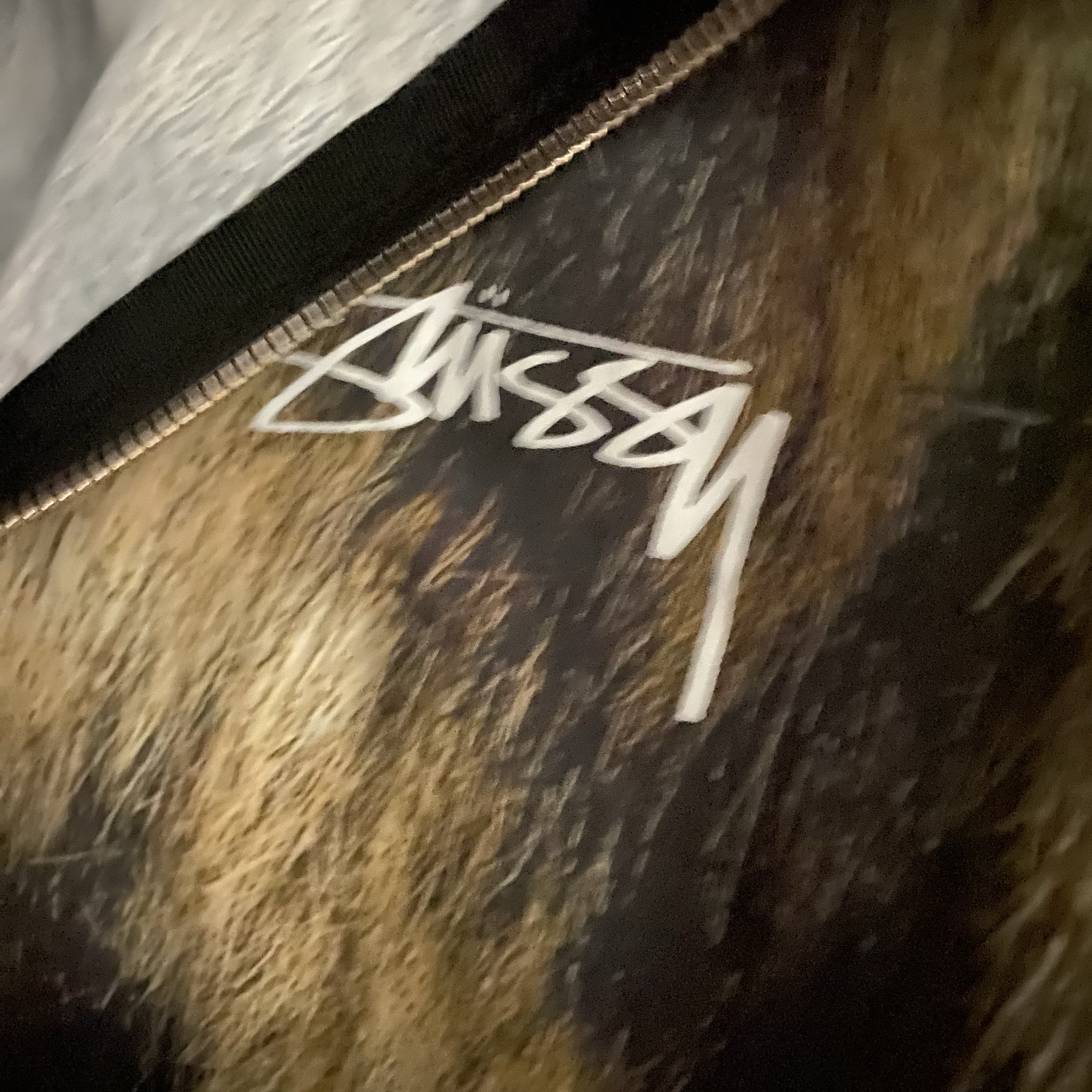 Stussy Fur Print Beach Shell Jacket Brown 착용 스타일