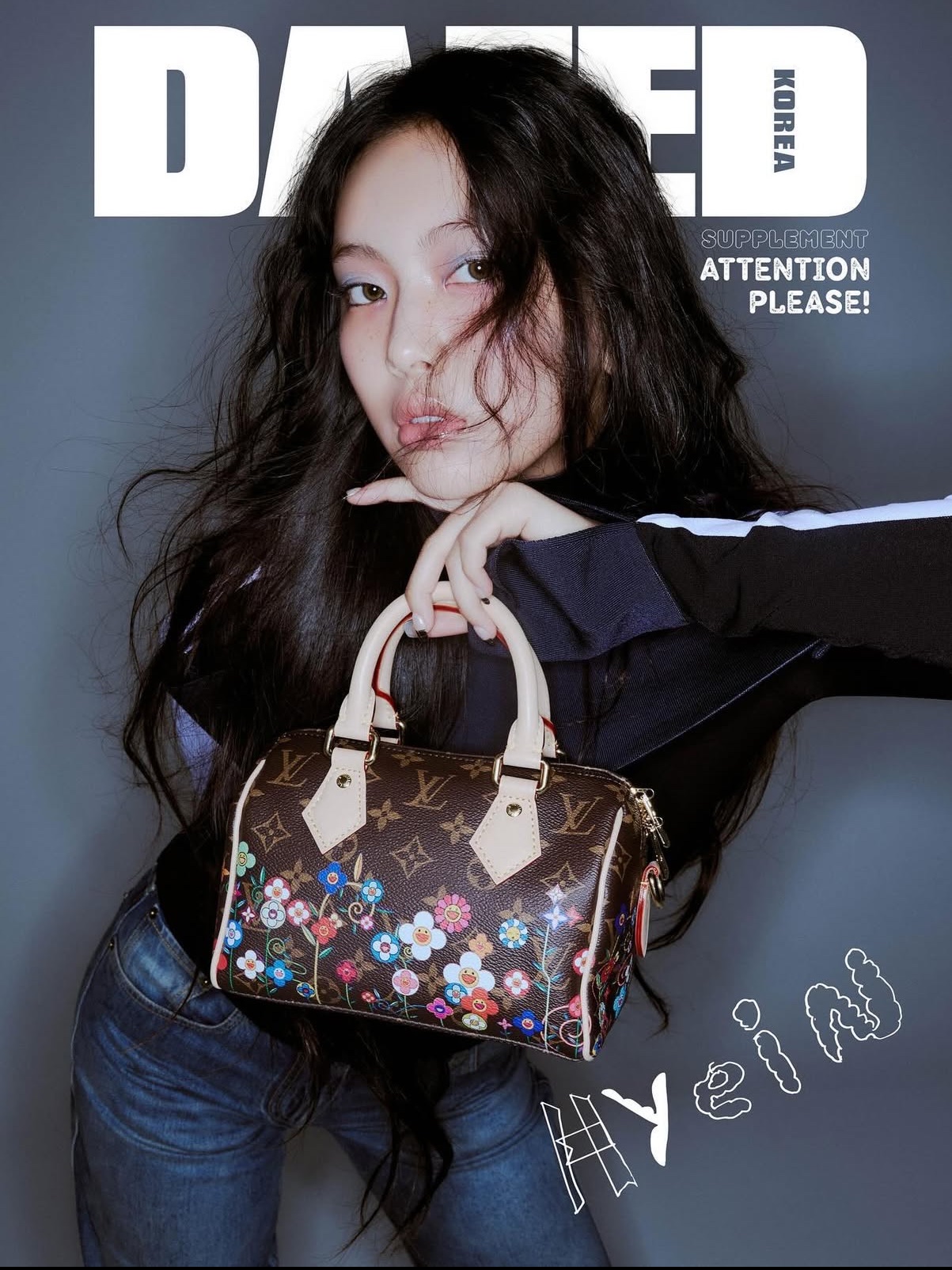 Louis Vuitton x Murakami Takashi Alma BB Multicolor White, Louis Vuitton x Murakami Takashi Pochette Accessoires Multicolor Blanc 착용 스타일 - 5