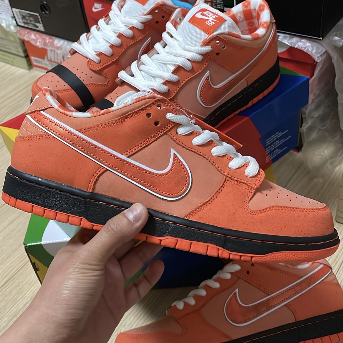 Nike x Concepts SB Dunk Low Orange Lobster (Regular Box) 착용 스타일