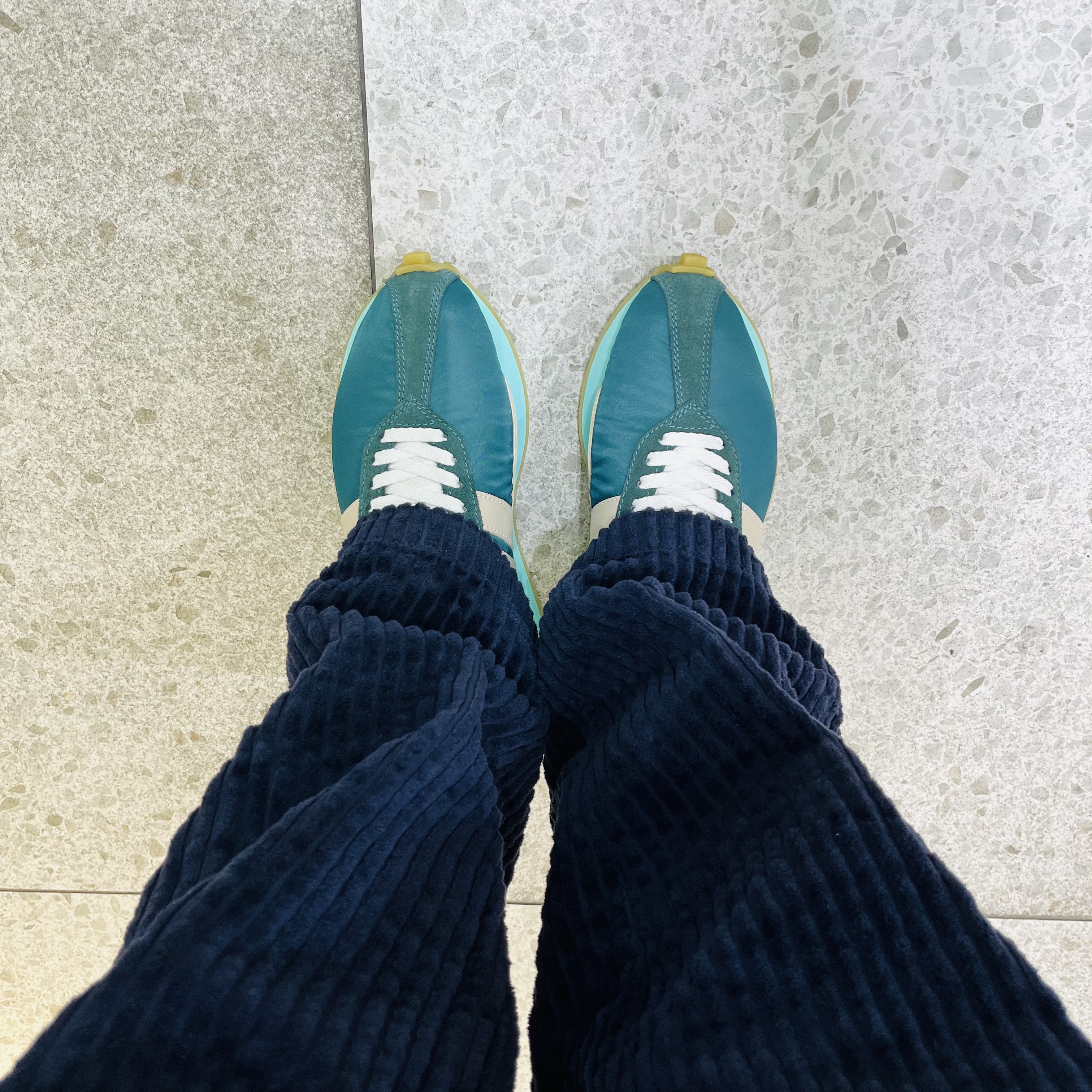 Gallery Dept. x Lanvin Painted Bumper Sneakers White 착용 스타일 - 2