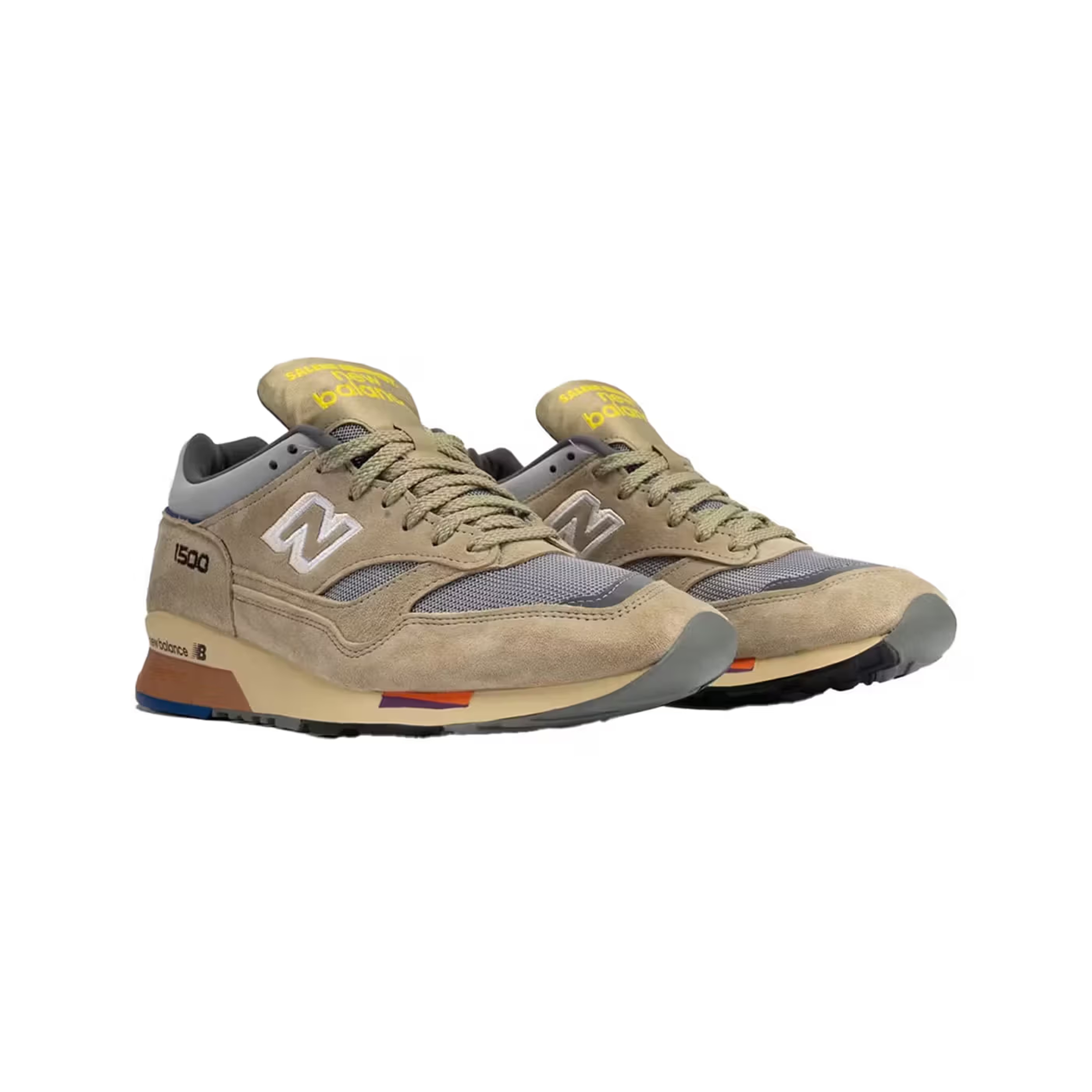 New Balance x Salehe Bembury 1500 Made in UK Olive Gray 착용 스타일 - 2