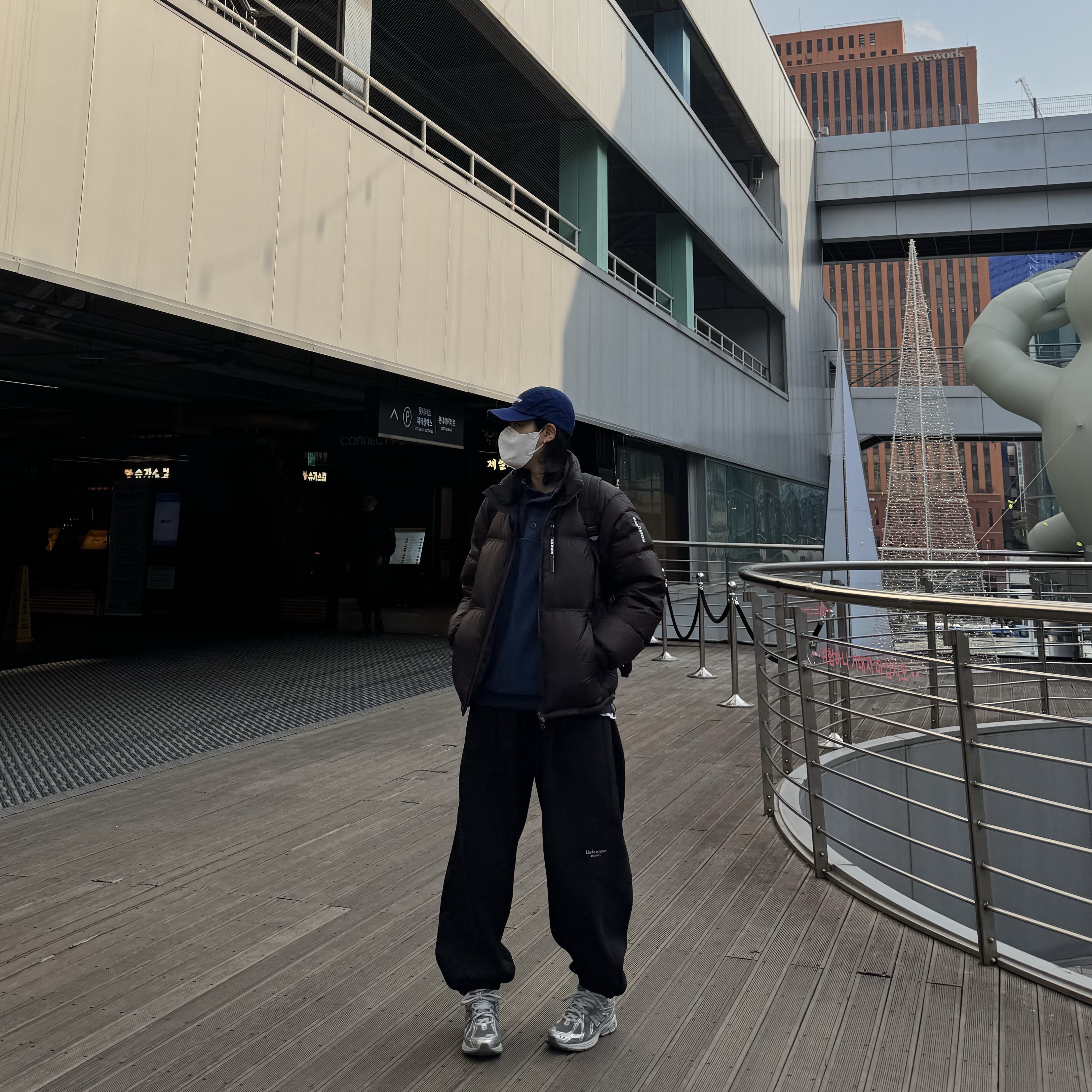 Undermycar Mu.03 Anti Fxxking Logo Play Oversized Sweat Jogger Black, New Balance 1906R Harbor Grey Silver Metalic 착용 스타일 - 2