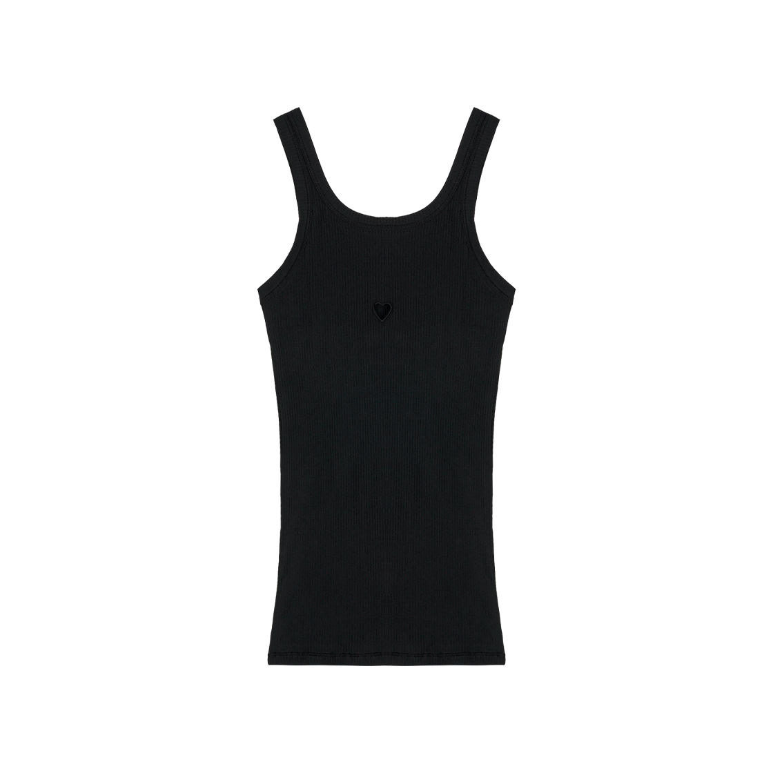 베이스레인지 우먼 하트 탱크 블랙 - 25SS(Baserange Women Heart Tank Black - 25SS)