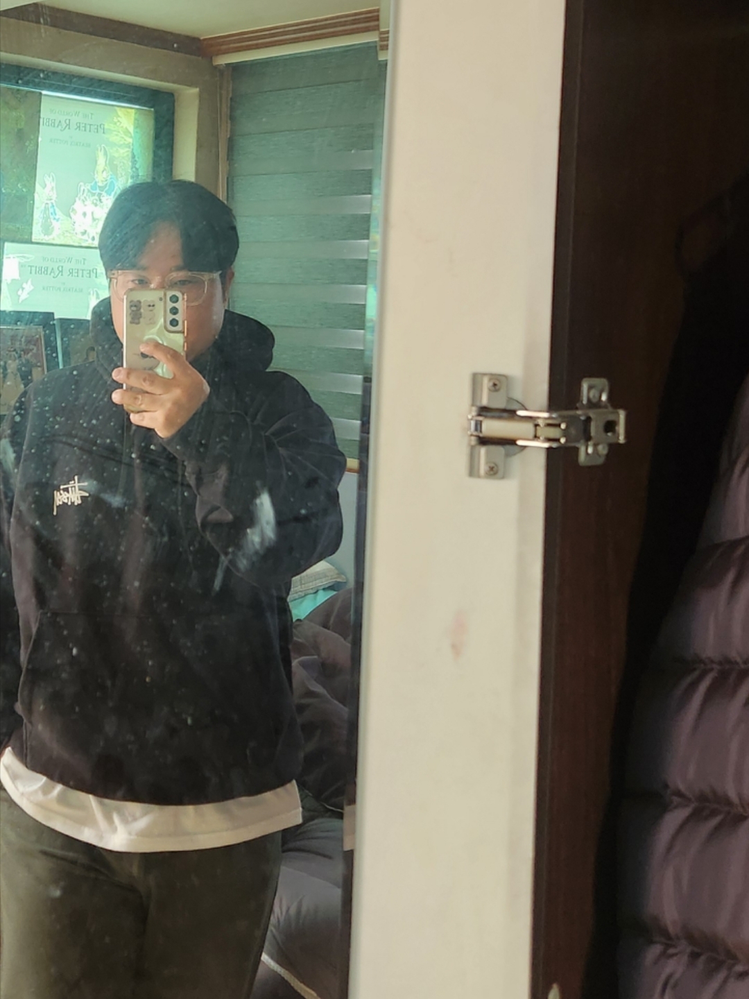 Stussy Basic Stussy Hoodie Black 착용 스타일