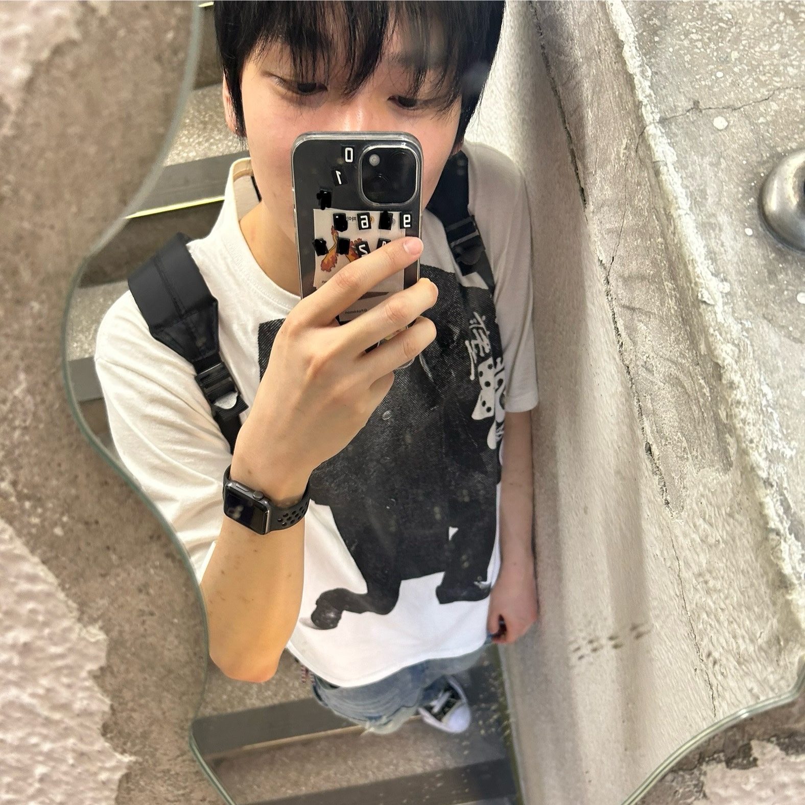 Stussy Whatchu Need T-Shirt White, Maison Mihara Yasuhiro Hank OG Sole Canvas Low-top Sneakers Black 착용 스타일
