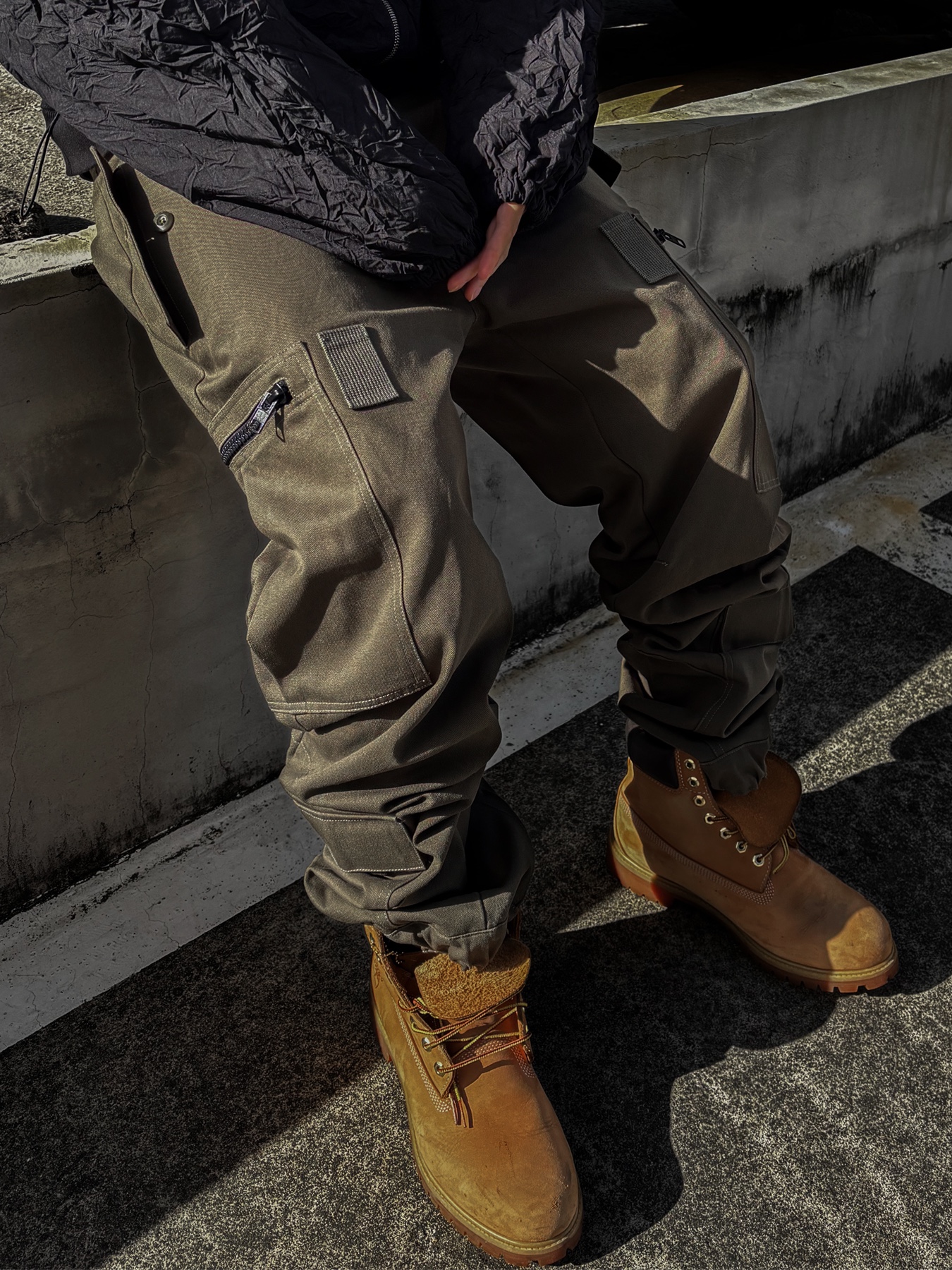 Wapworks Arctic Suspender Pants Khaki, Timberland Premium 6 inch Waterproof Boot Wheat Nubuck - Wide 착용 스타일 - 5