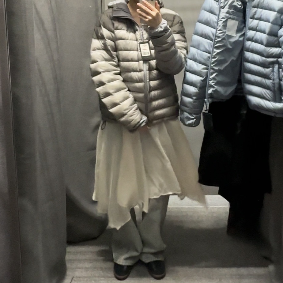 Adidas Samba OG Black White Gum, Sansan Gear Suffix Puffer Jacket Grey - 24FW 착용 스타일 - 2