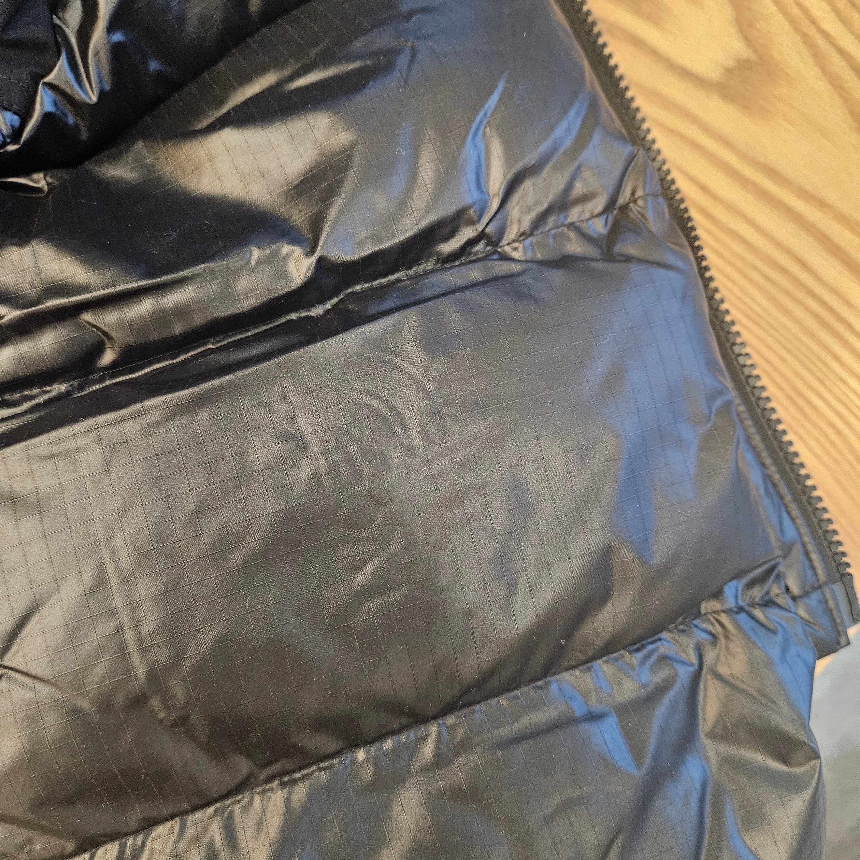 The North Face White Label Novelty Nuptse RDS Down Jacket Black 착용 스타일